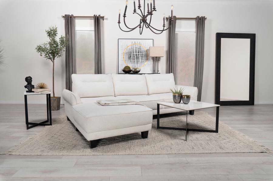 Caspian - Upholstered Curved Arm Chaise Sectional Sofa