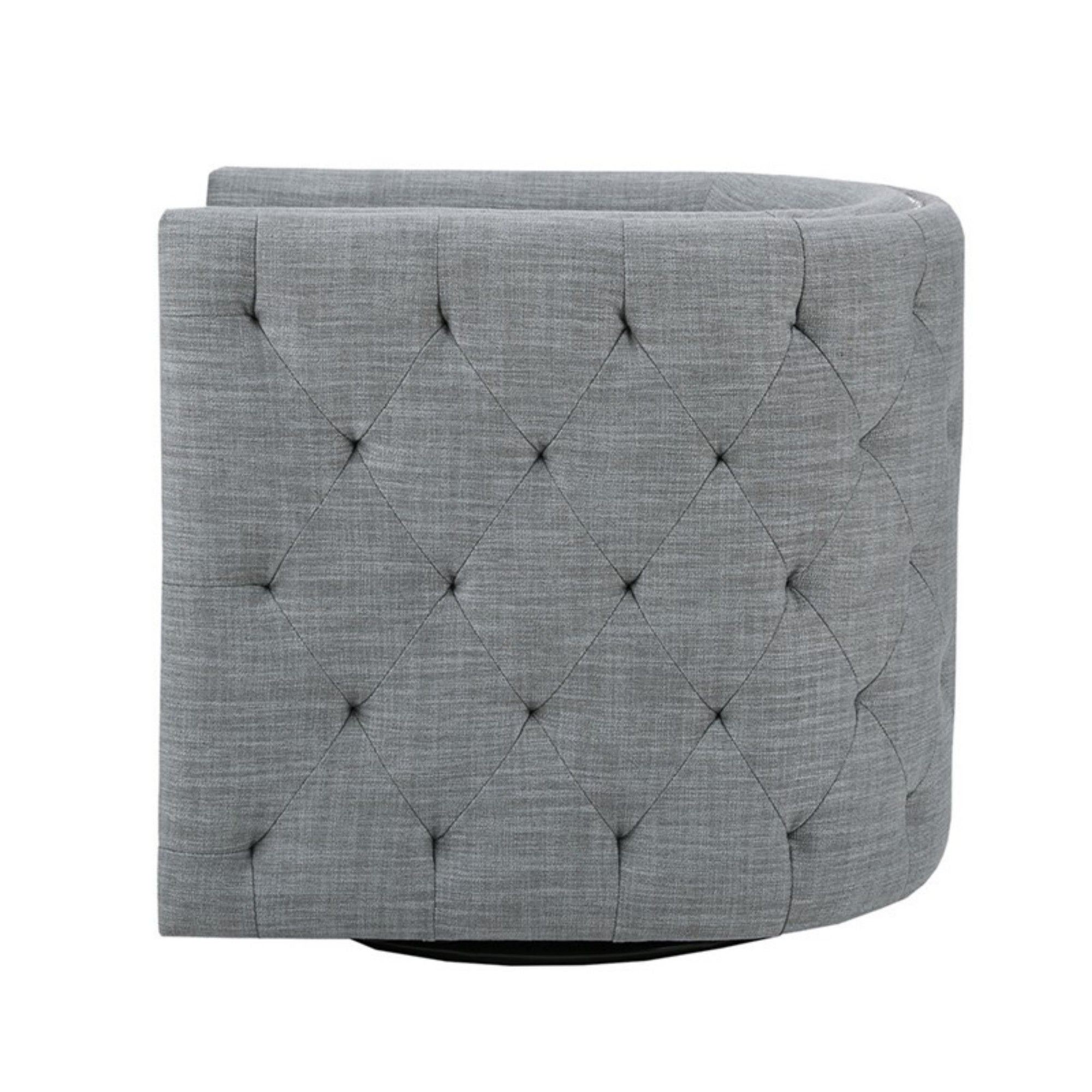 Capstone - Swivel Barrel Chair With Nailhead Accents And Button Tufting
