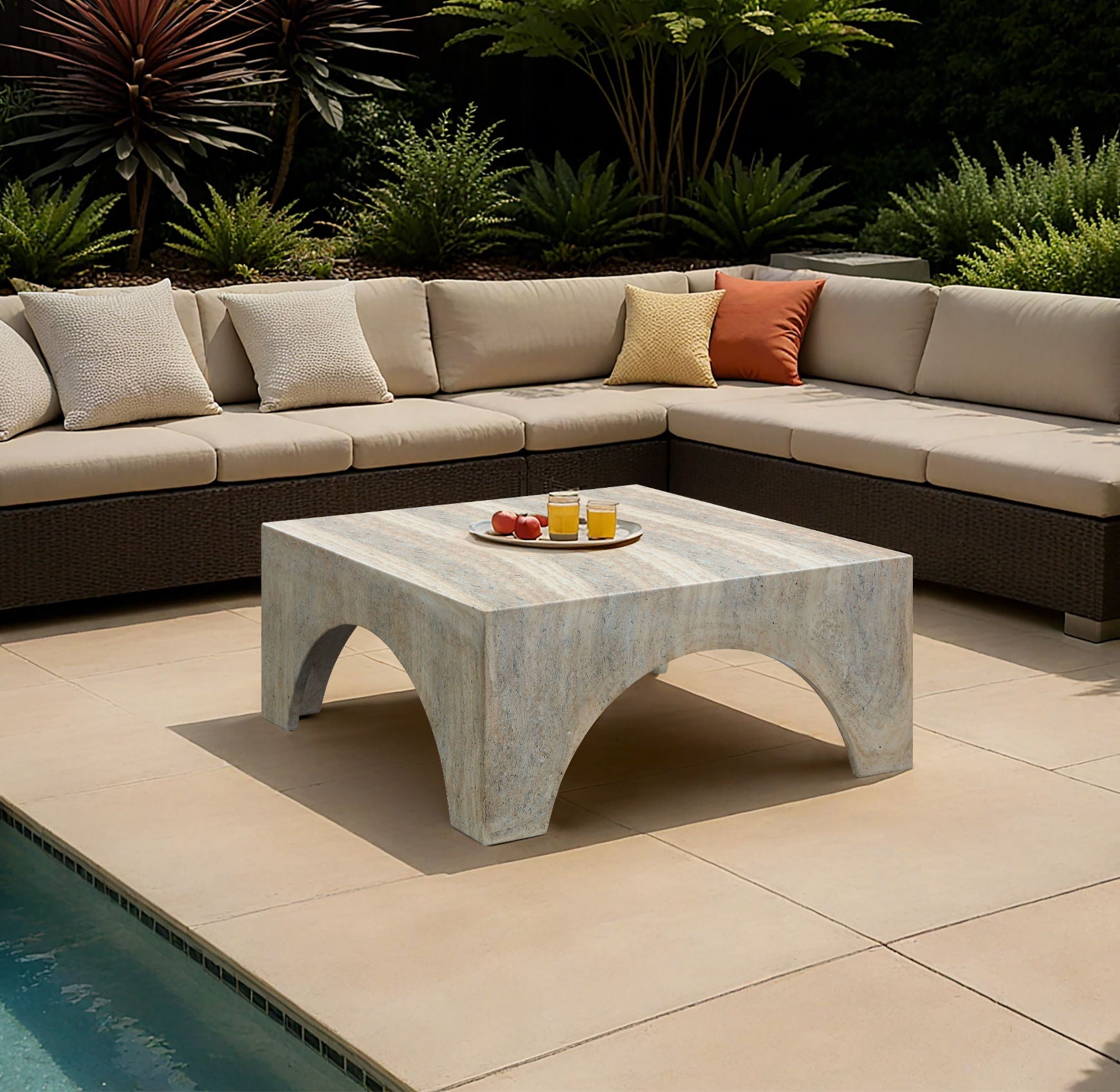 Renza - Concrete And Fiberglass Indoor / Outdoor Table
