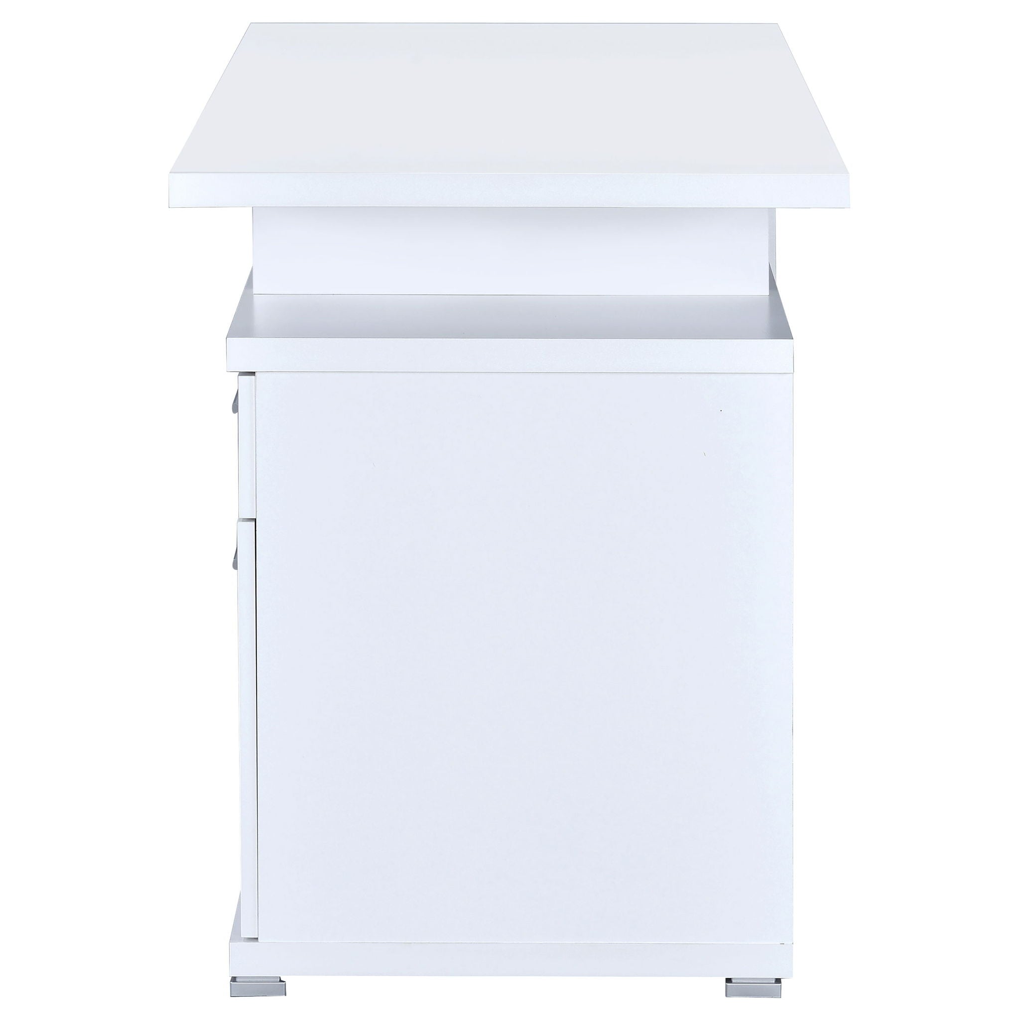 Contemporary Sleek Office Desk With 2 Drawers