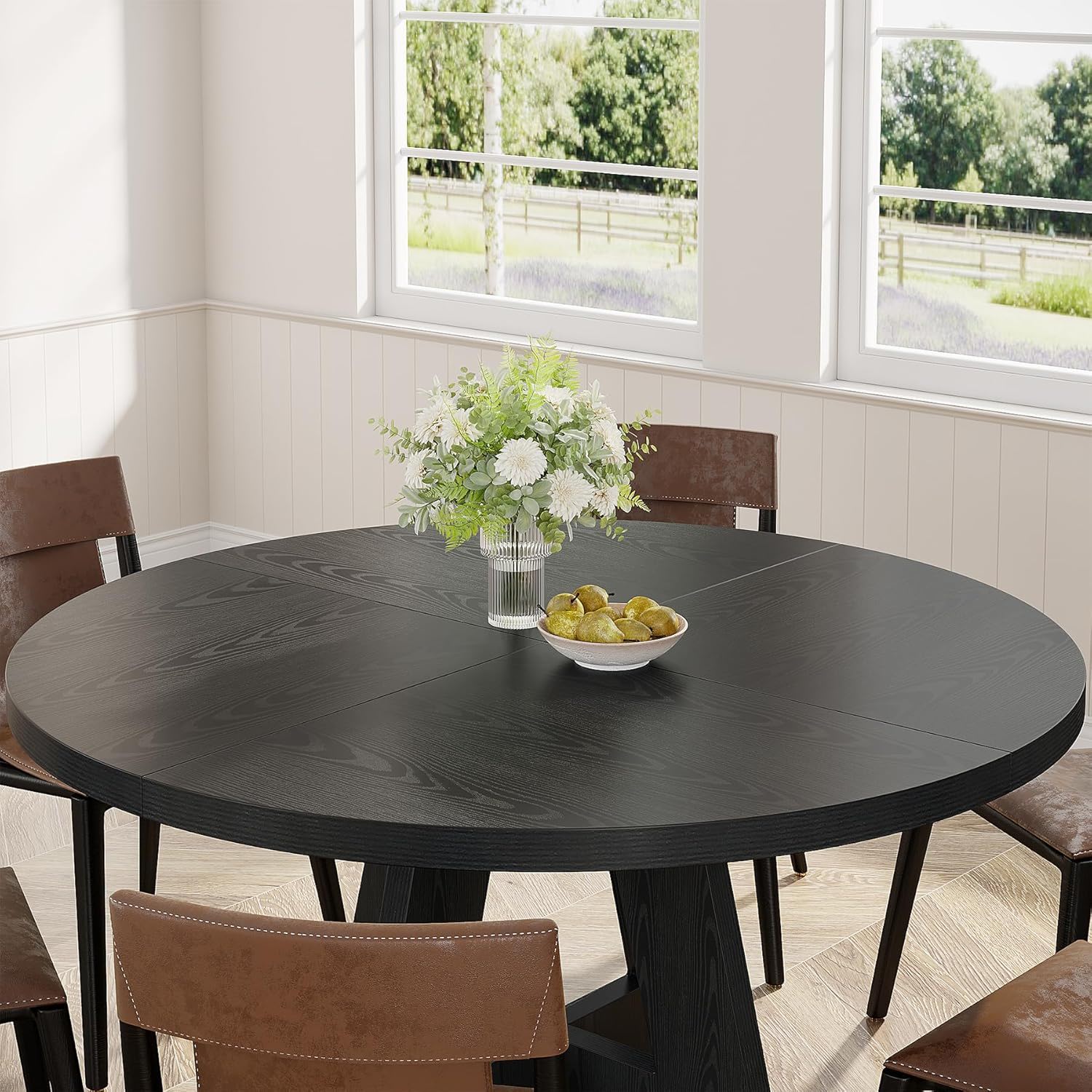 Round Dining Cross Base Kitchen Table