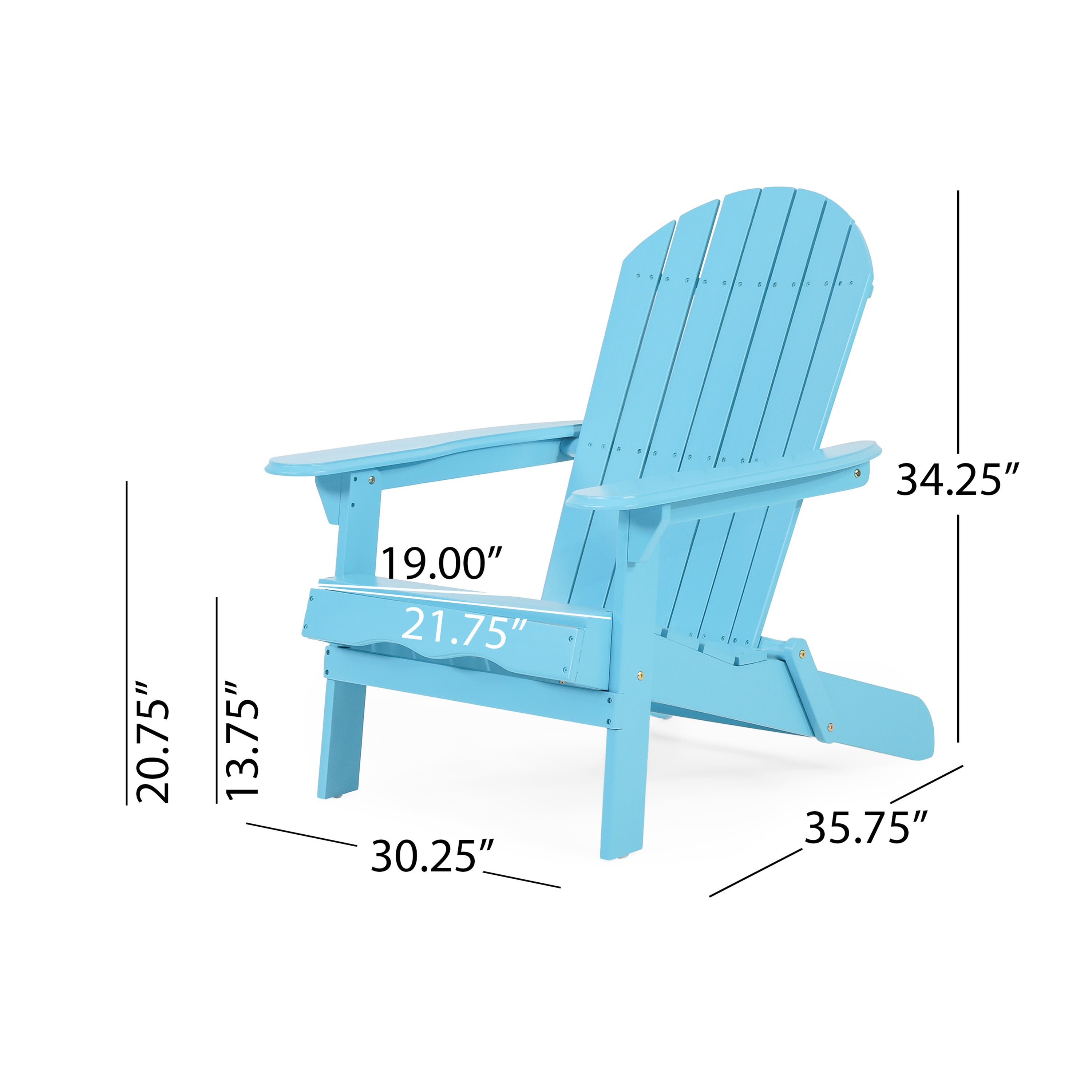 Malibu adirondack chair- teal by christopher knight home