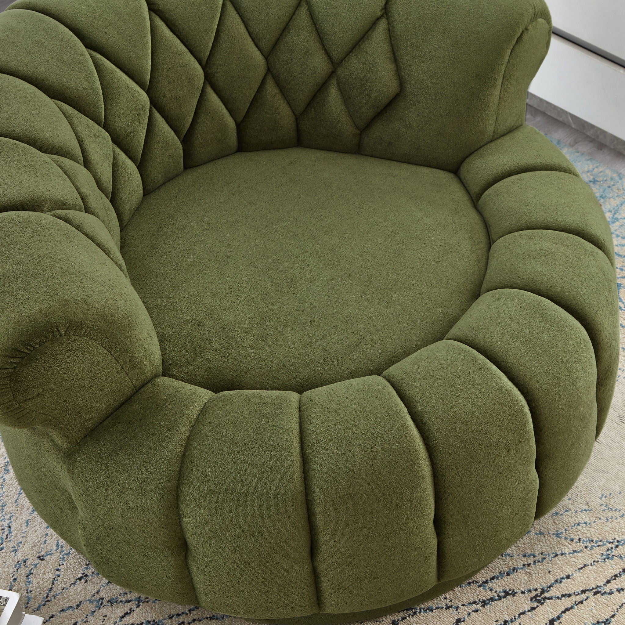 Round Swivel Accent Chair With Rotation
