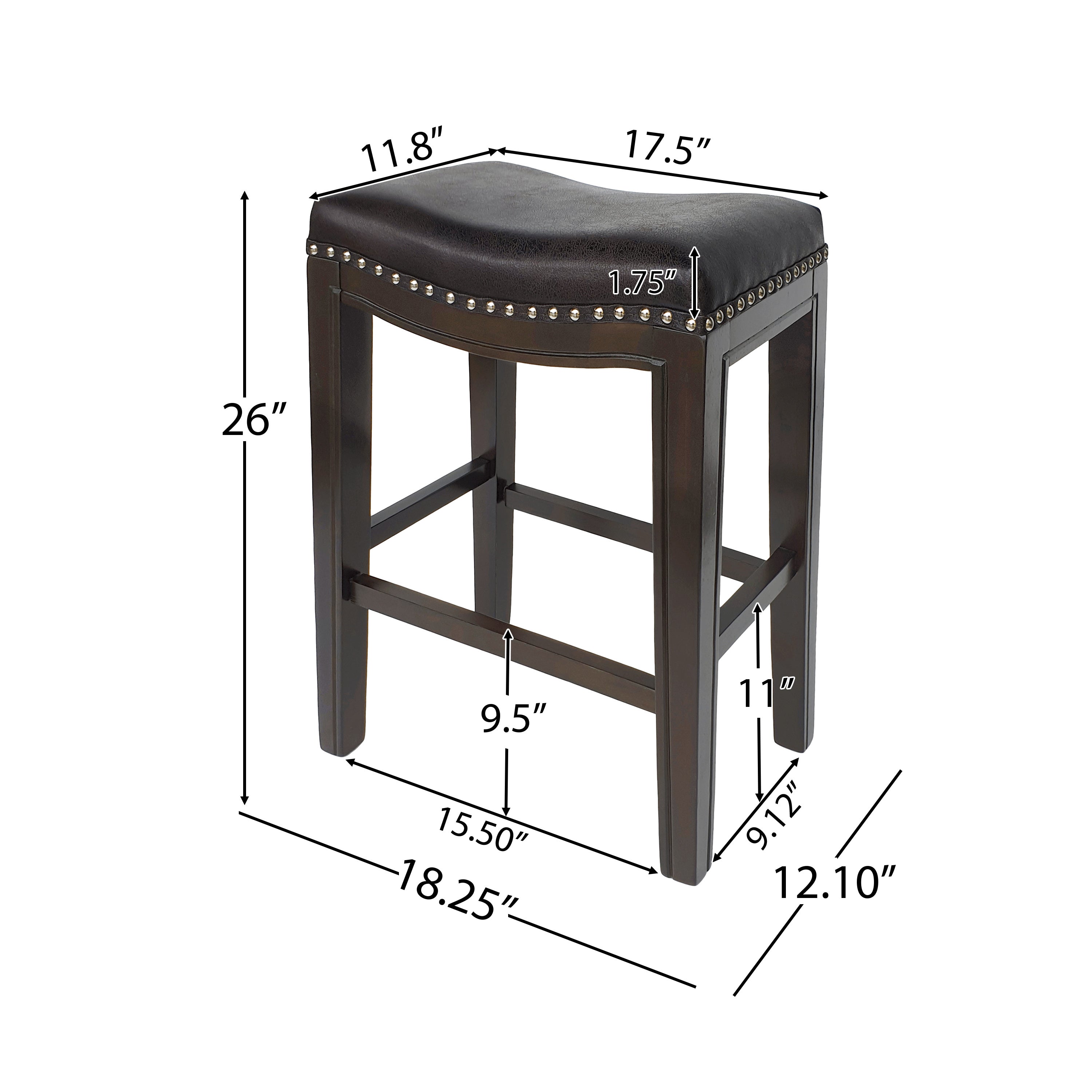 Tiffin Studded Counter Stool MP2 (Set of 2)
