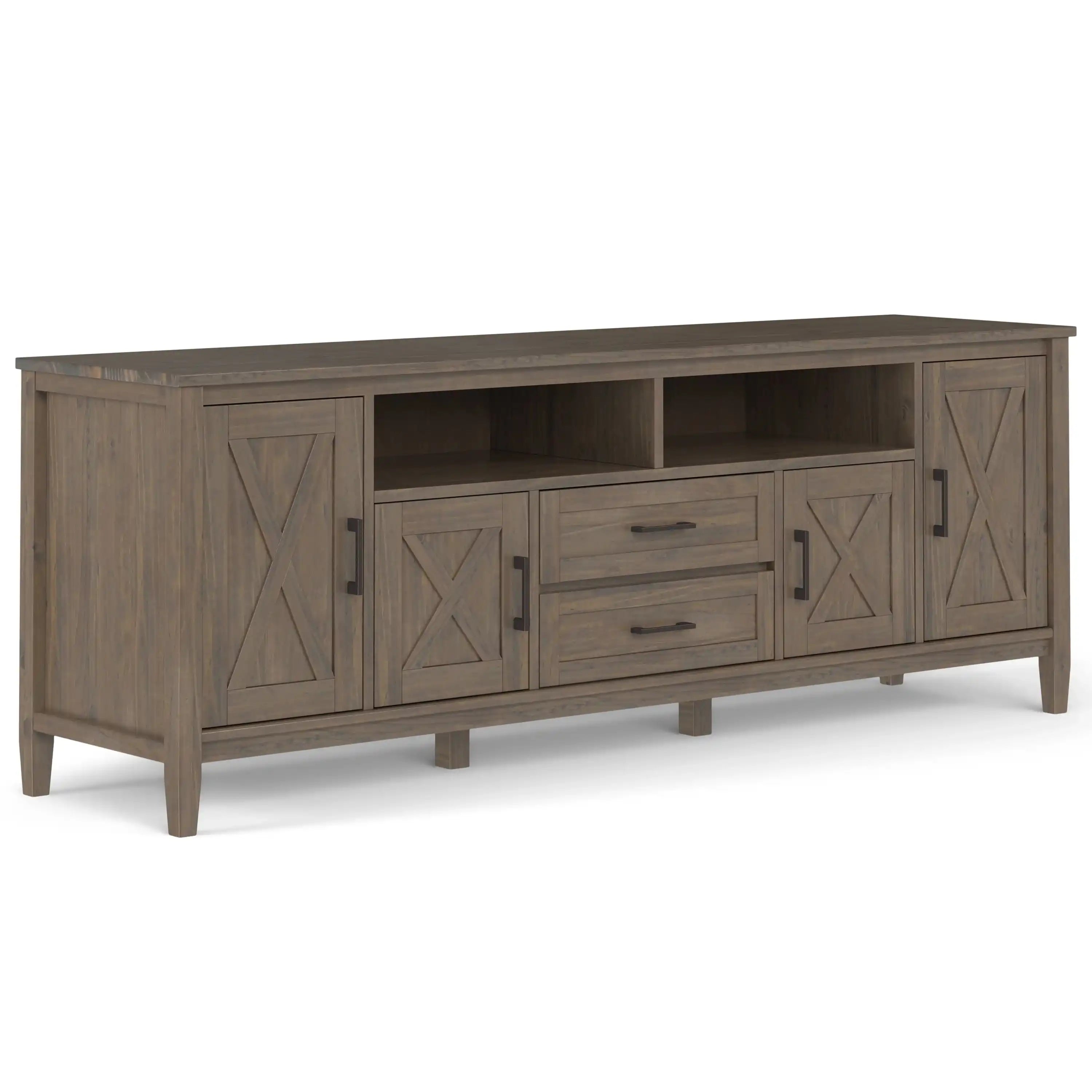 Ela - TV Media Stand - Smoky Brown - Best Buy Furniture