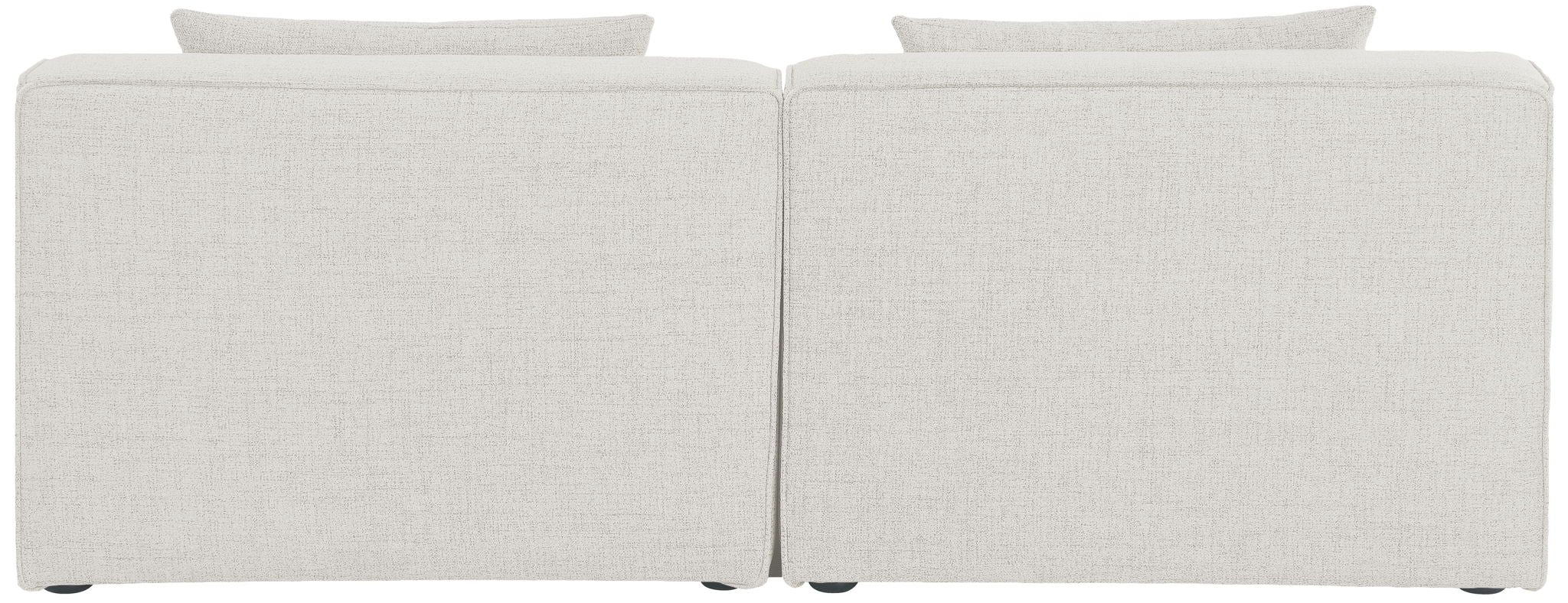 Cube - Linen Modular 2 Seat Armless Sofa