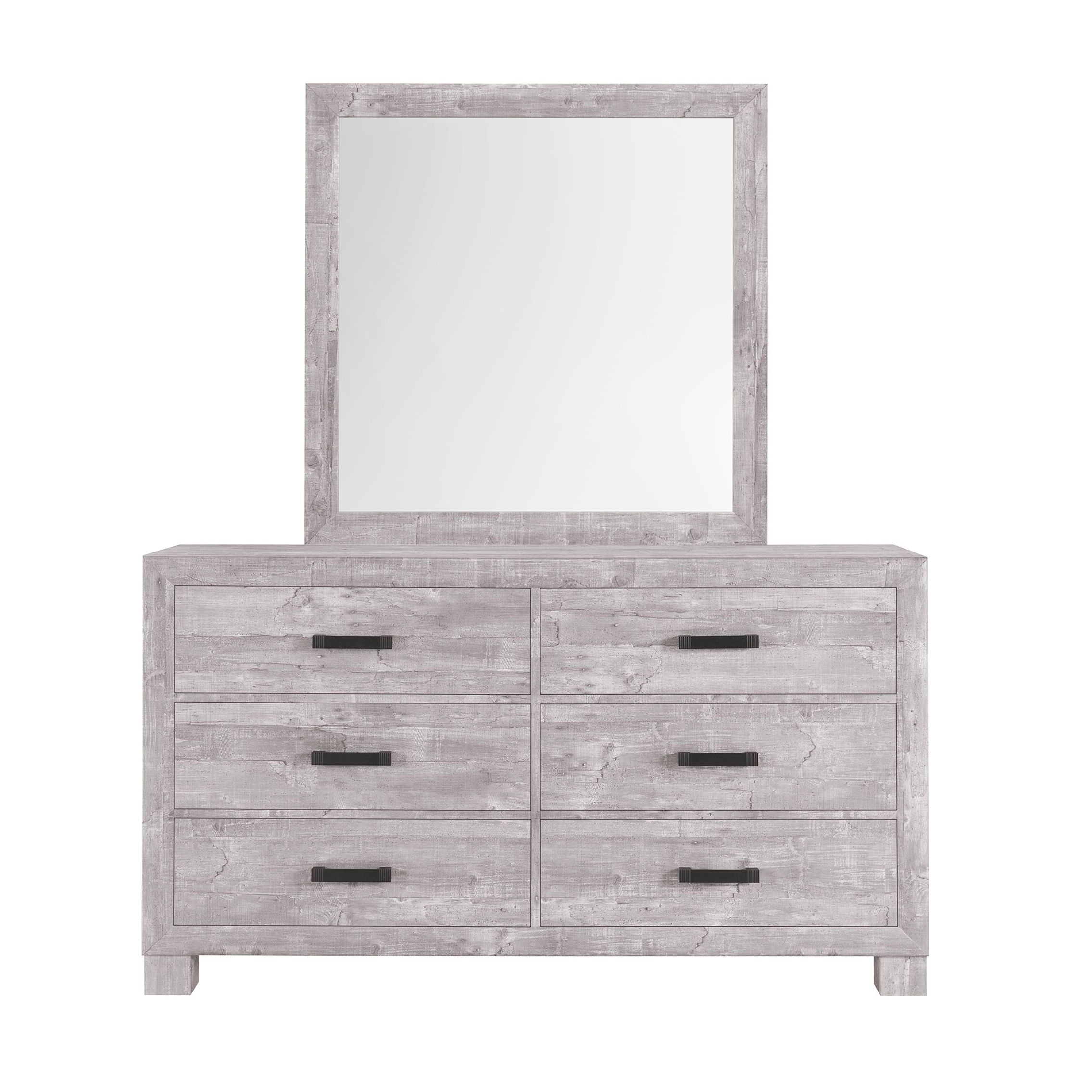 Rover - Mirror - Gray - Best Buy Furniture