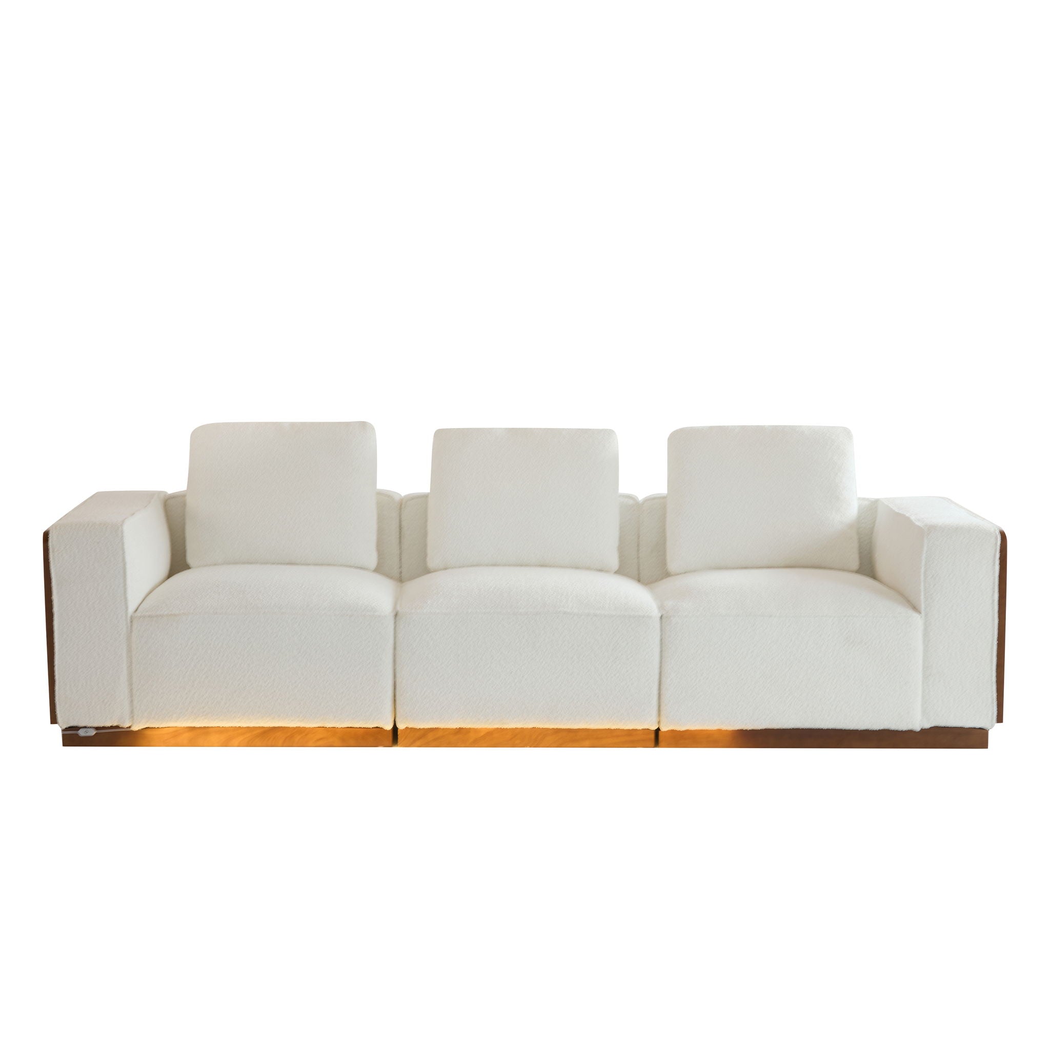 Chita - Sectional Sofa 3 Seater With Light Strip - Beige