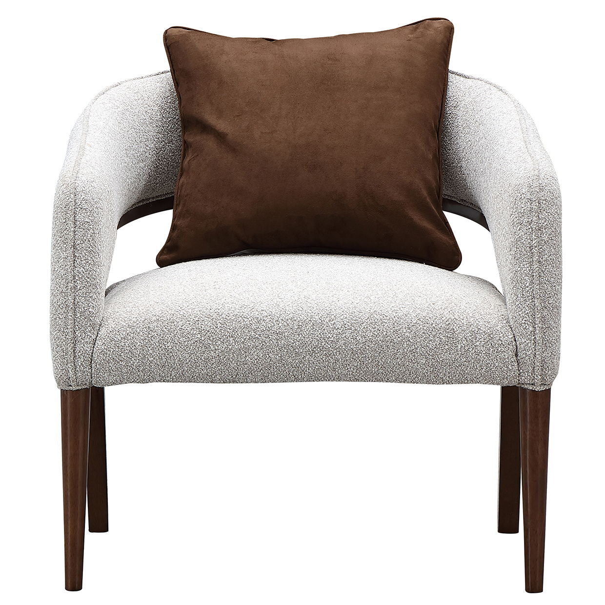 Houston - Accent Chair - Pebble / Walnut