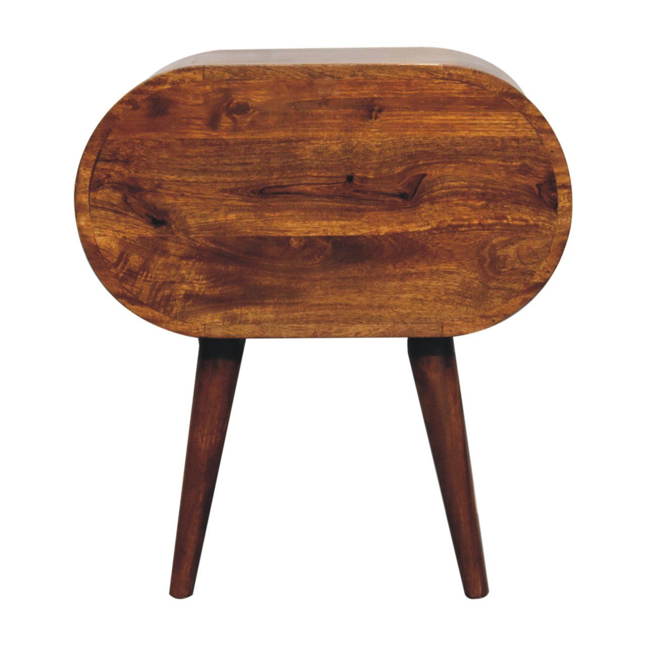 Large Chestnut Circular Bedside - Best Buy Furniture