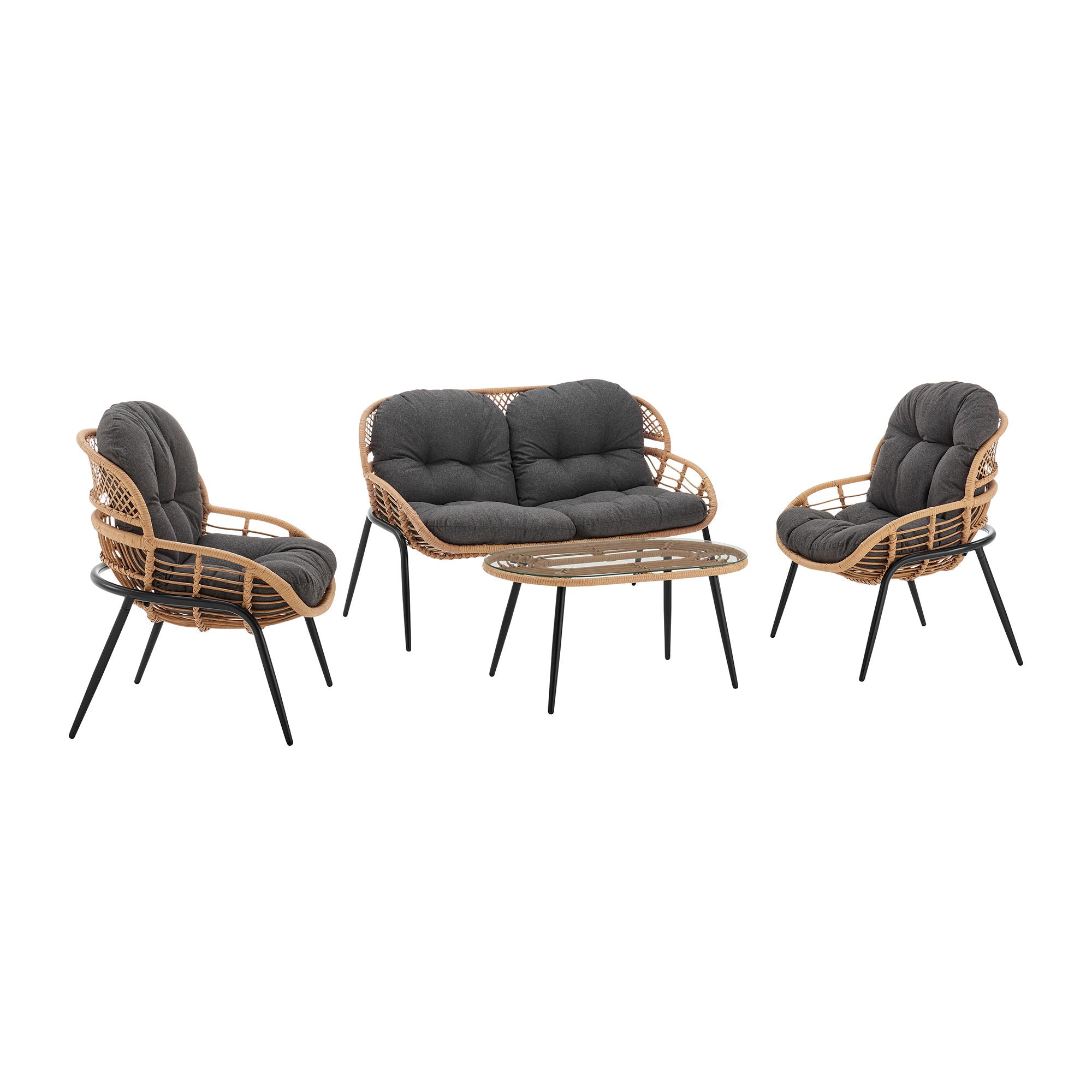 Pine - 4 Piece Outdoor Conversation Set