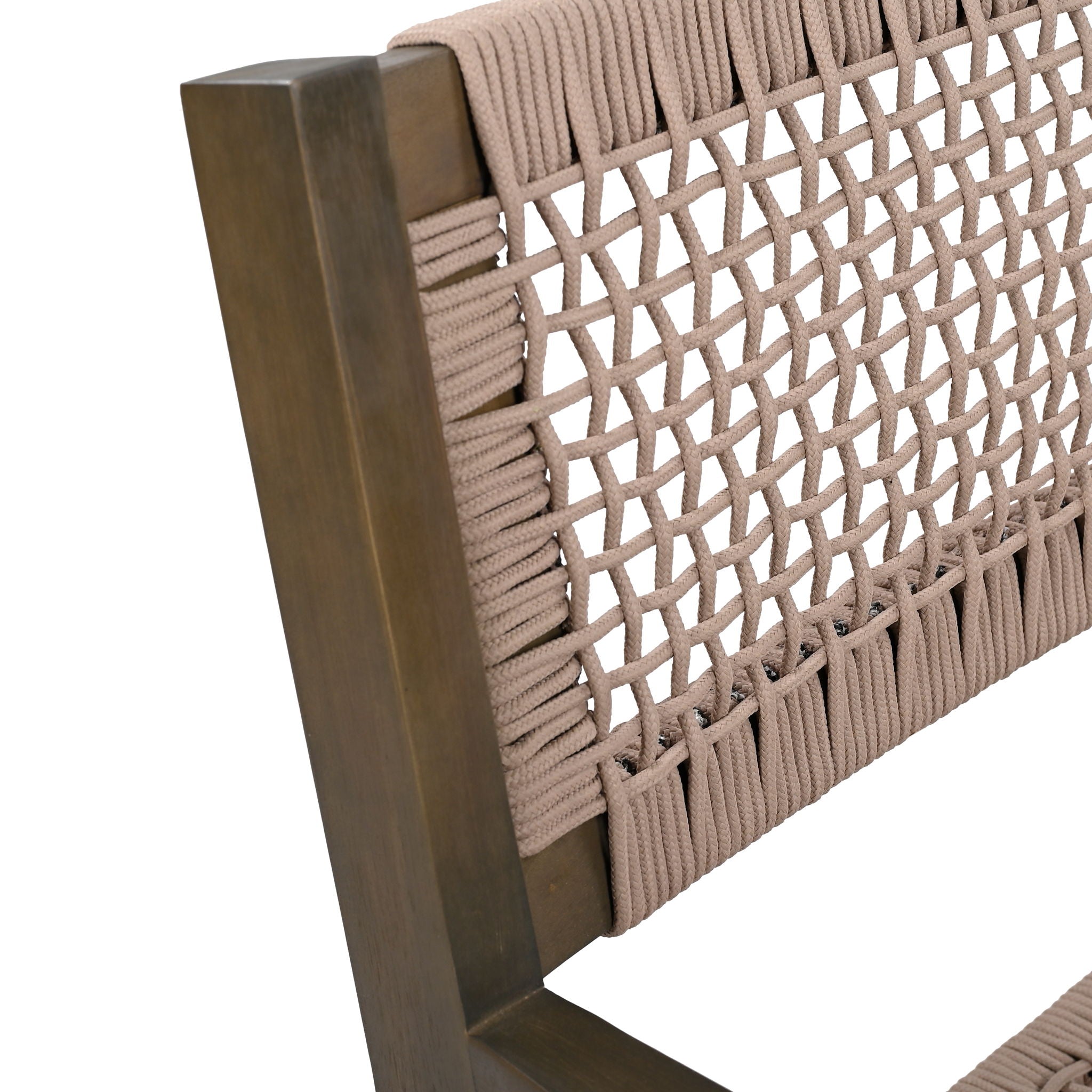 Outdoor Dining Chair (Set of 2), Patio Chairs - Gray / Light Brown