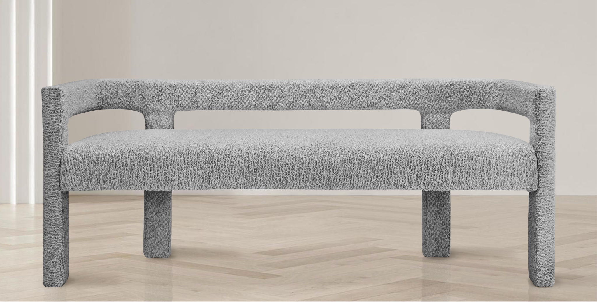 Athena - Boucle Fabric Bench