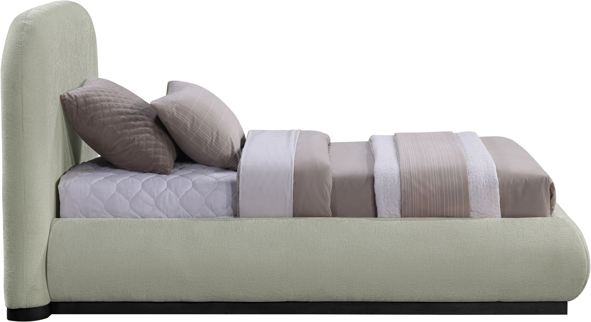 Vaughn - Chenille Bed With Black Base