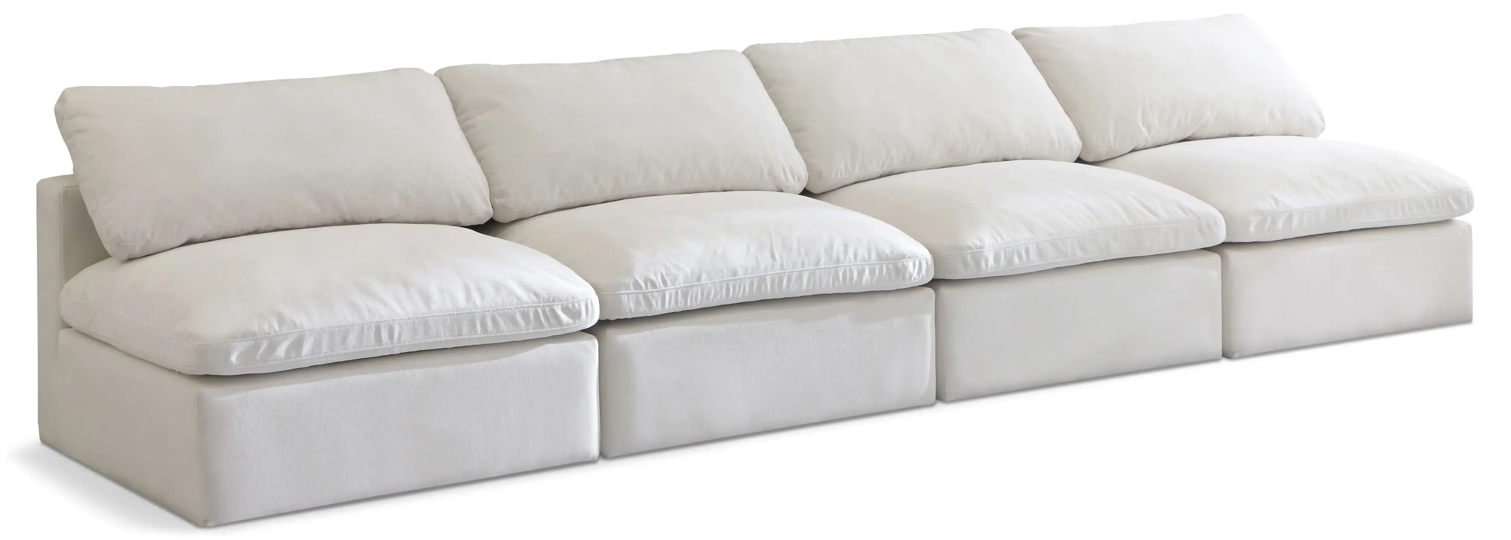 Plush - Modular Armless 4 Seat Sofa