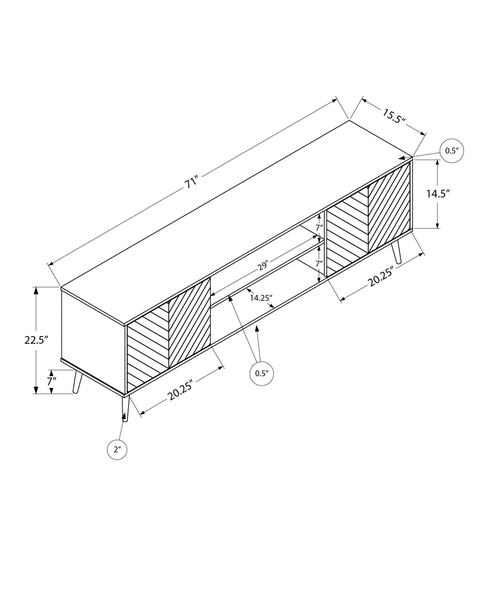 TV Stand, Console, Media Entertainment Center, Storage Cabinet, Modern Design - Black - Best Buy Furniture