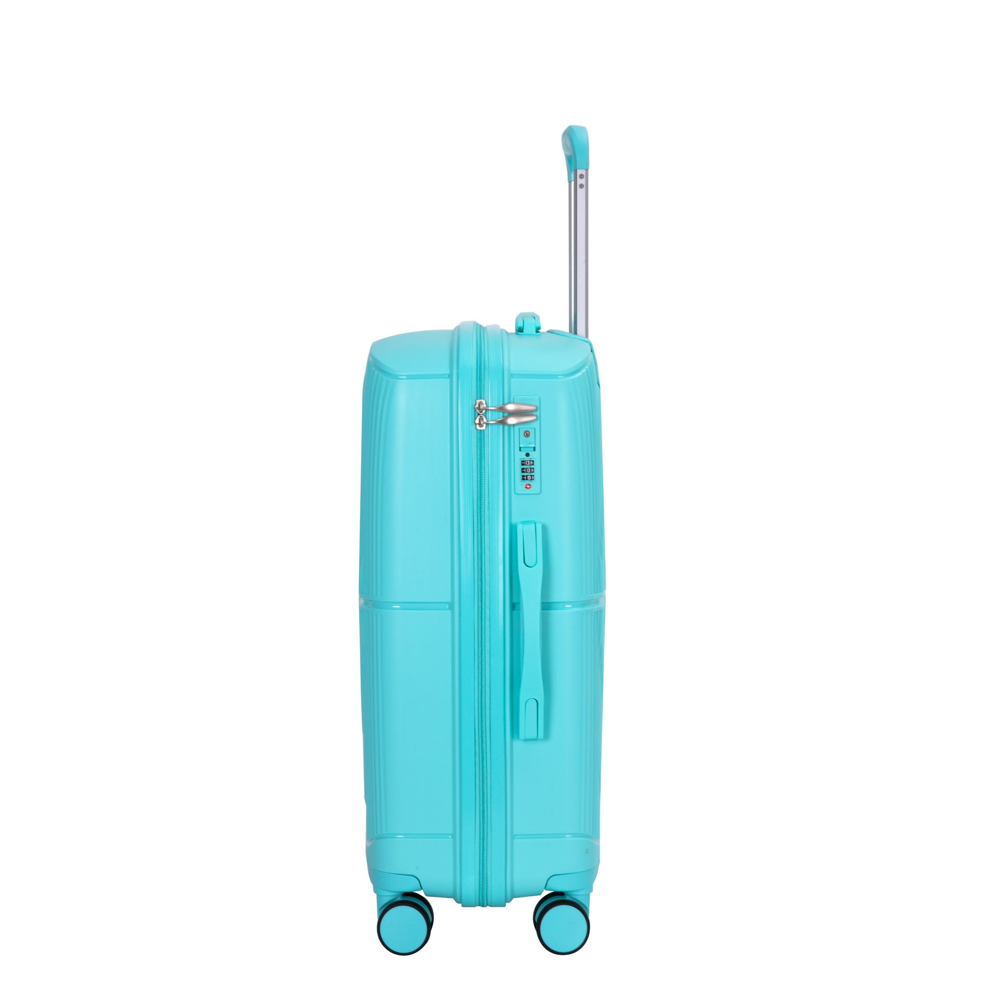 3 Piece Set Expandable Hardshell Suitcase Double Spinner Wheels
