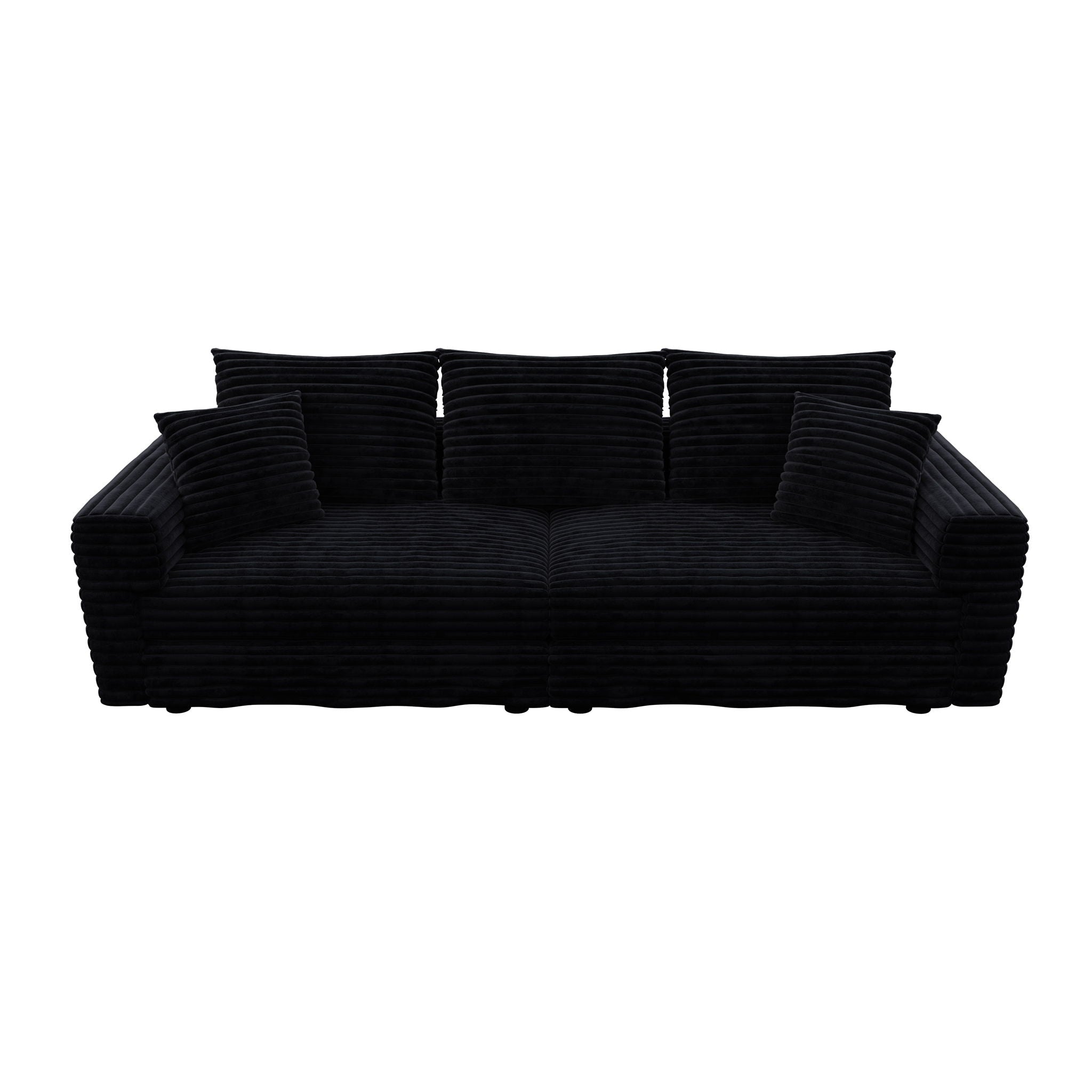 4 Seat Sofa, Modern Comfy Upholstered Sofa Cloud Couch, Deep Seat Couches With Soft Pillows