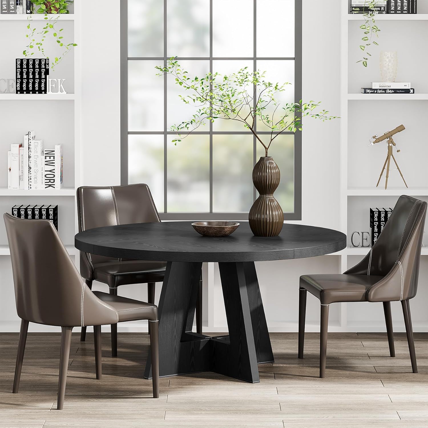 Round Dining Cross Base Kitchen Table