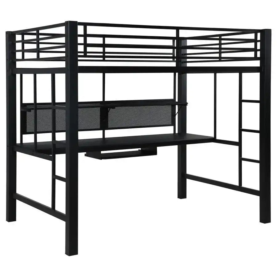 Avalon - Full Workstation Loft Bed - Black - Best Buy Furniture