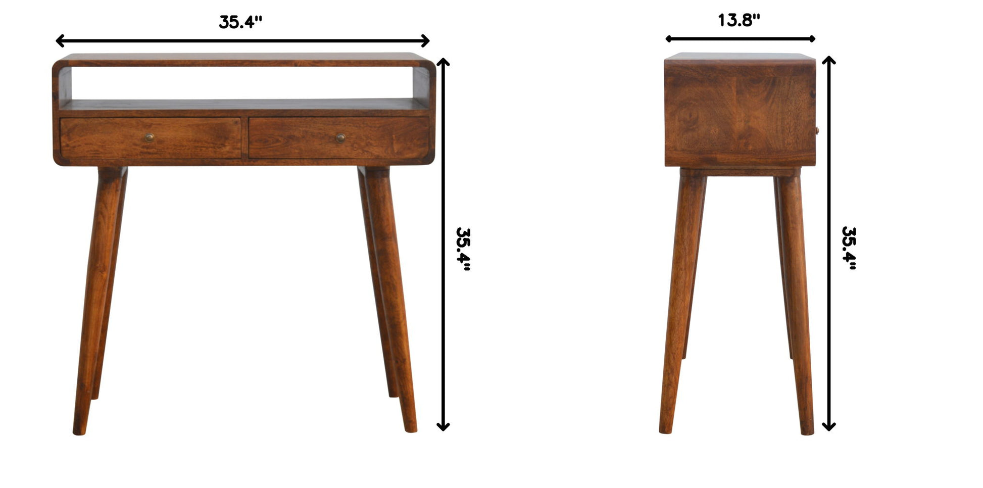 Curved Chestnut Console Table - Best Buy Furniture