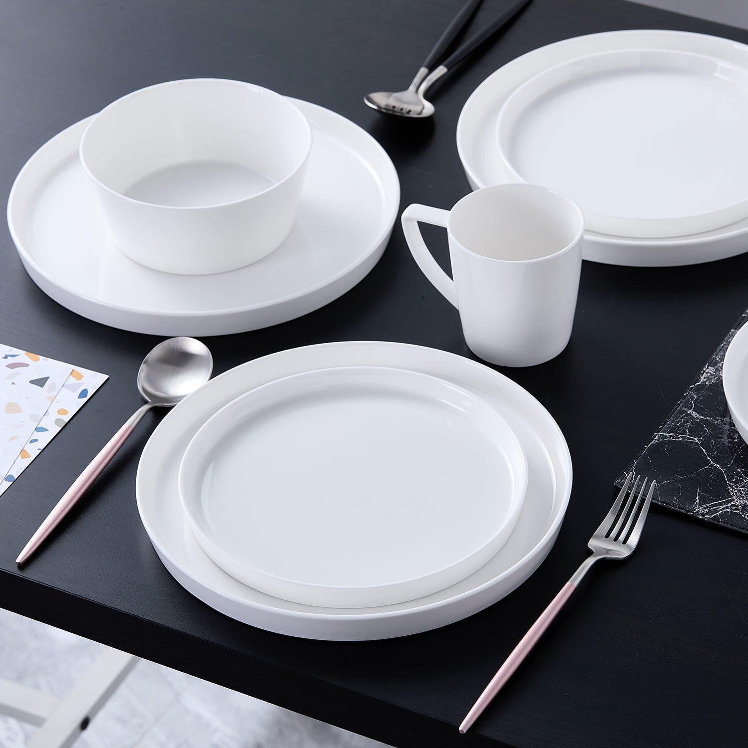 Madeline Bone China Dinnerware Set - White