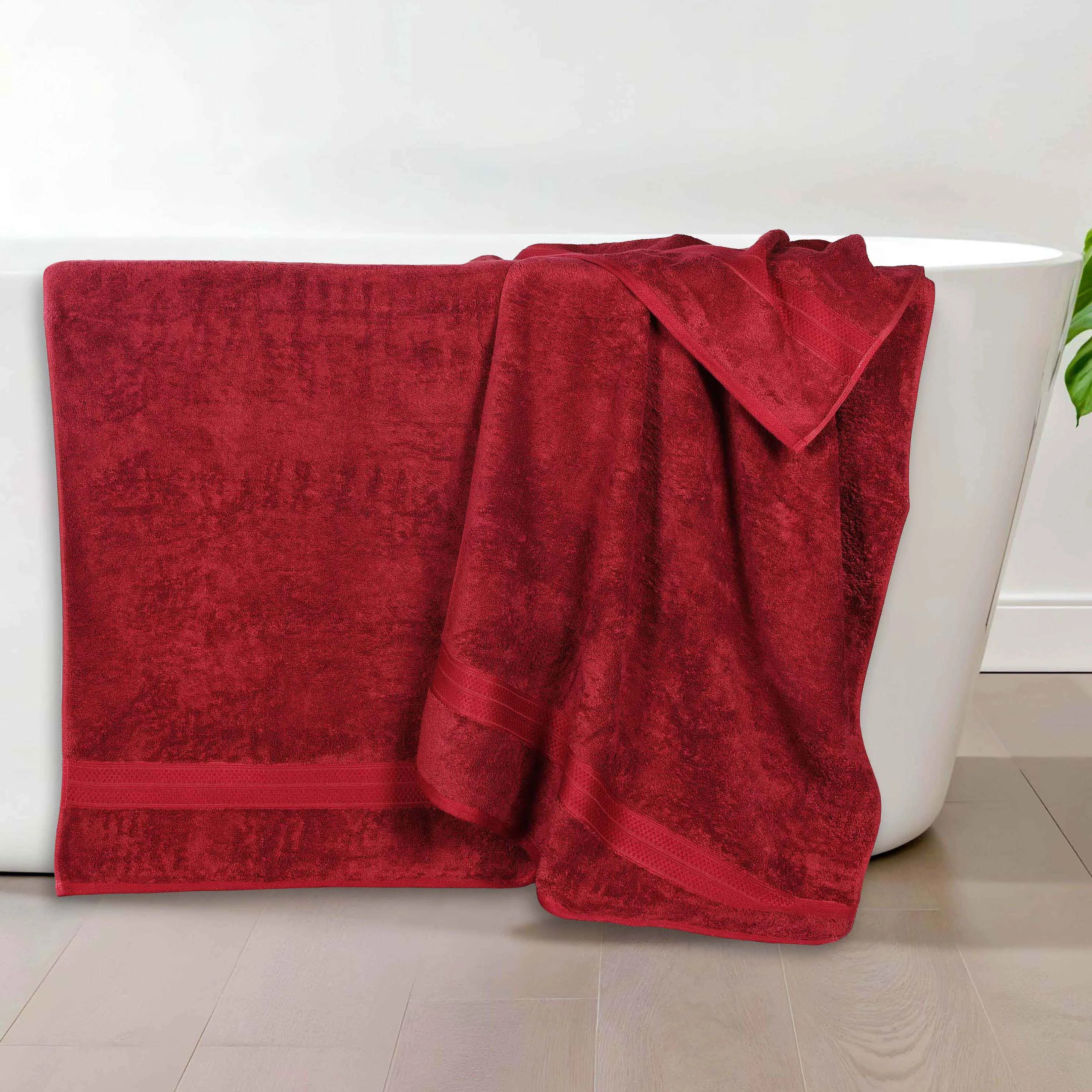 Rayon from Bamboo Cotton Blend Bath Towel Set of 2 - Bath Towel by Superior Brand