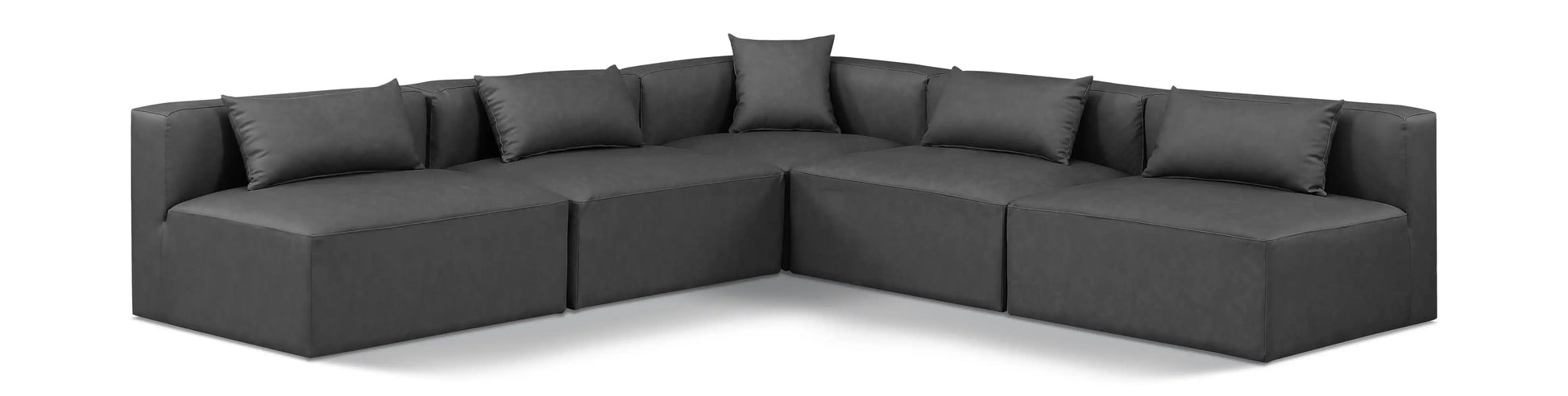 Cube - 5 Piece Modular Corner Armless Sectional - Best Buy Furniture