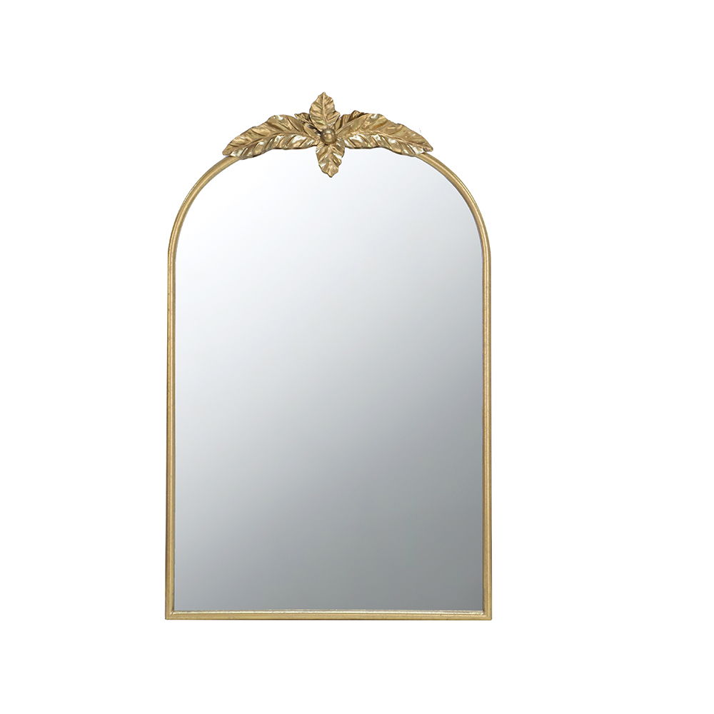 Arched Wall Mirror with Metal Frame