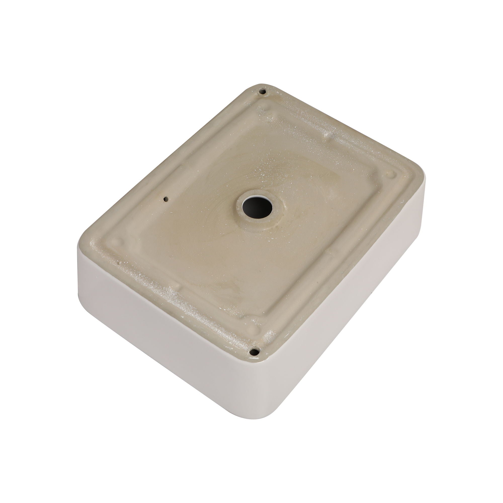 Above Porcelain Vessel Vanity Sink And Faucet Combo, 19" X 15" - White