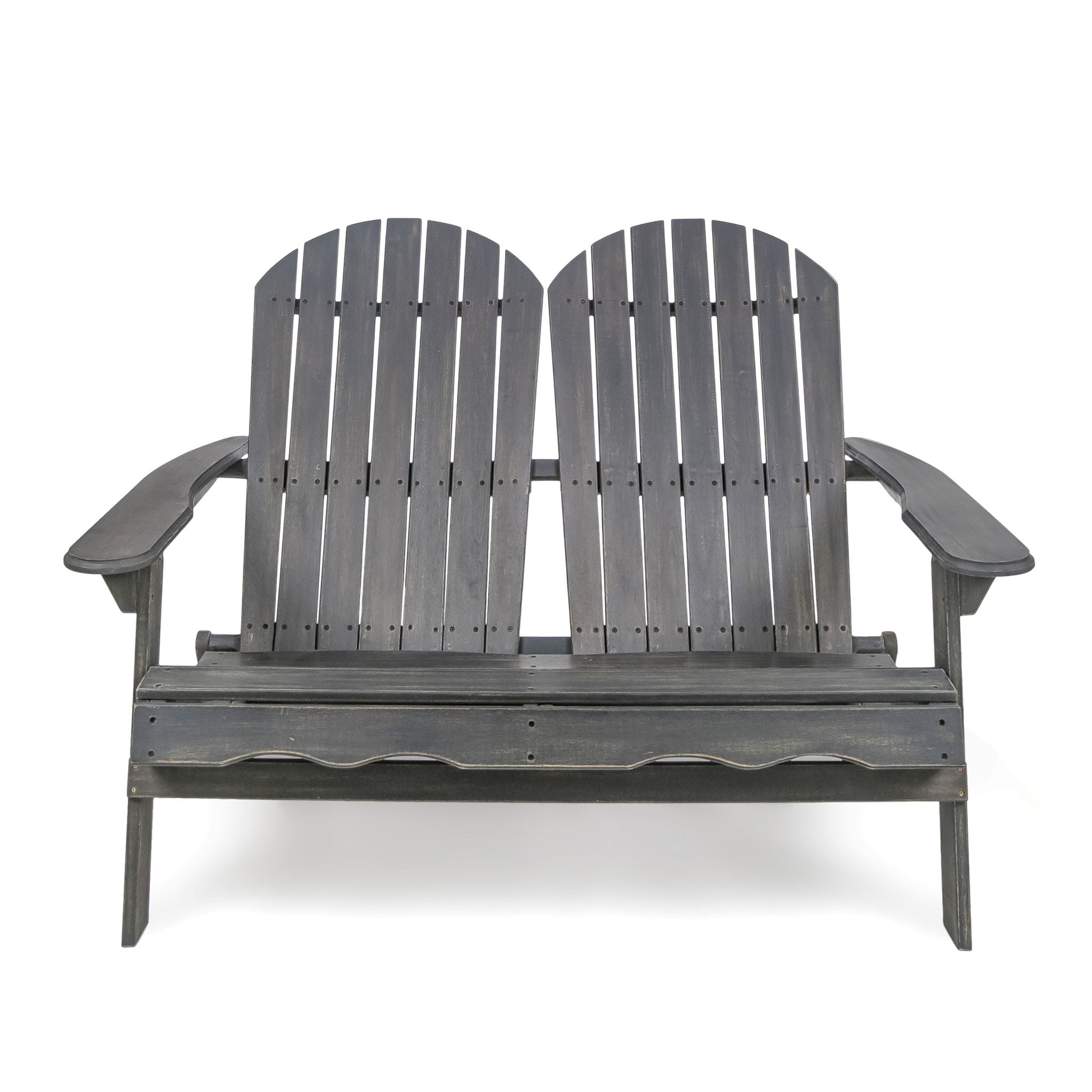 Outdoor Adirondack Rocking Loveseat With Hand Crafted Details