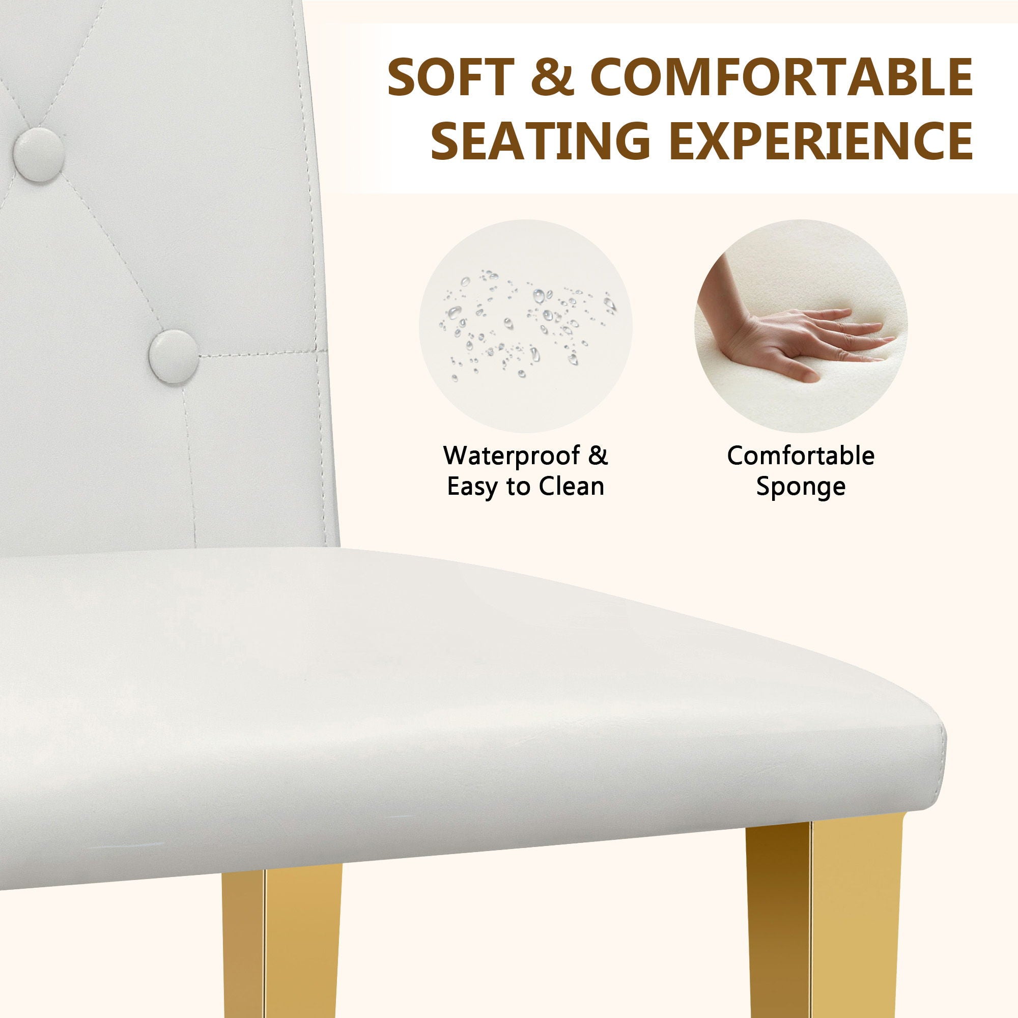 Dining Chairs With Ergonomic Buckle Backrest Comfort