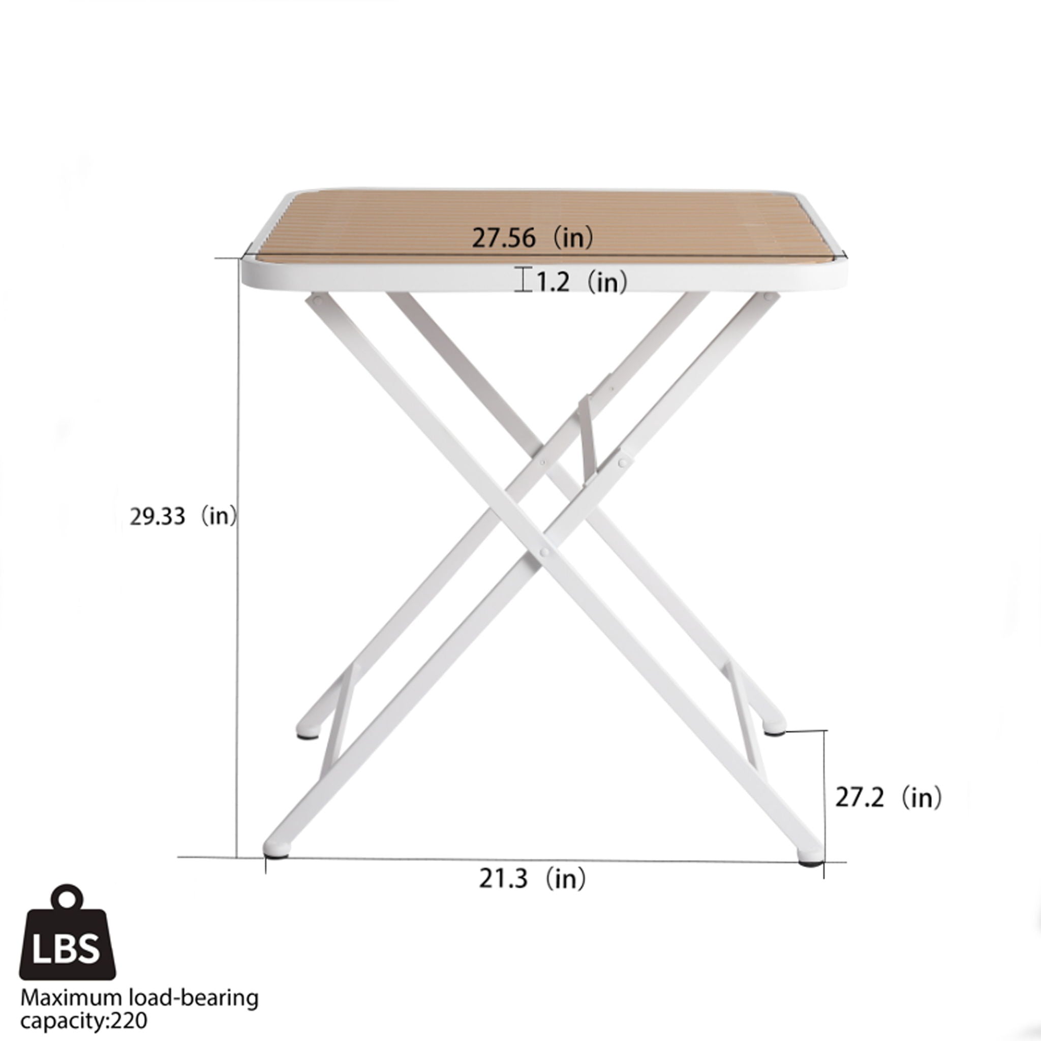 4 Piece Set Of Modern Color Block Designed Single Chairs With Folding Square Table