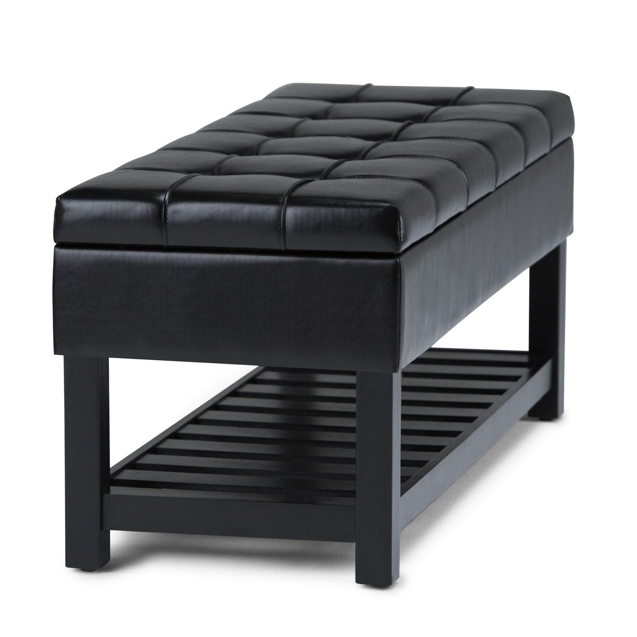 Saxon - Upholstered Transitional Storage Ottoman Bench - Best Buy Furniture