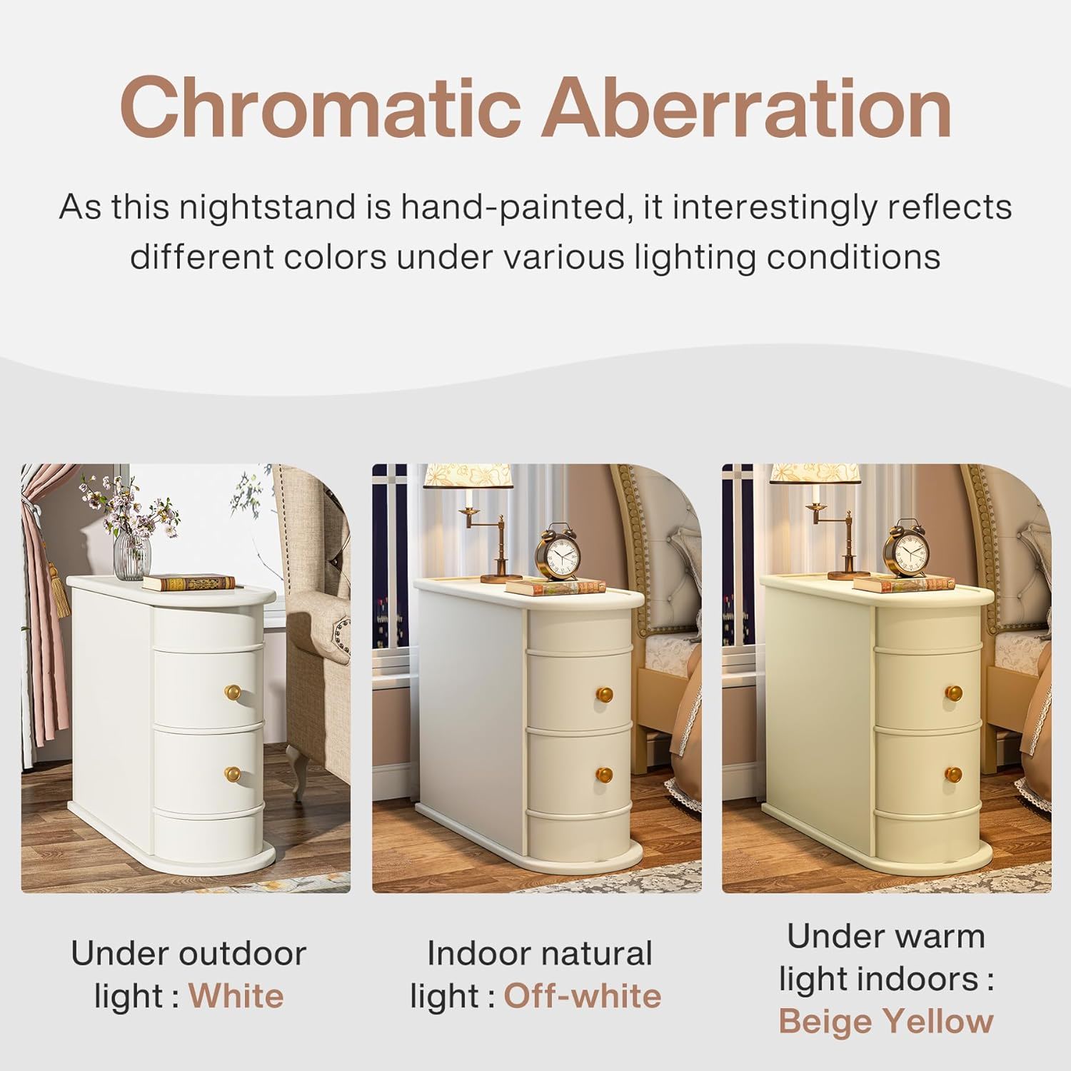 Narrow 2 Drawer End Table