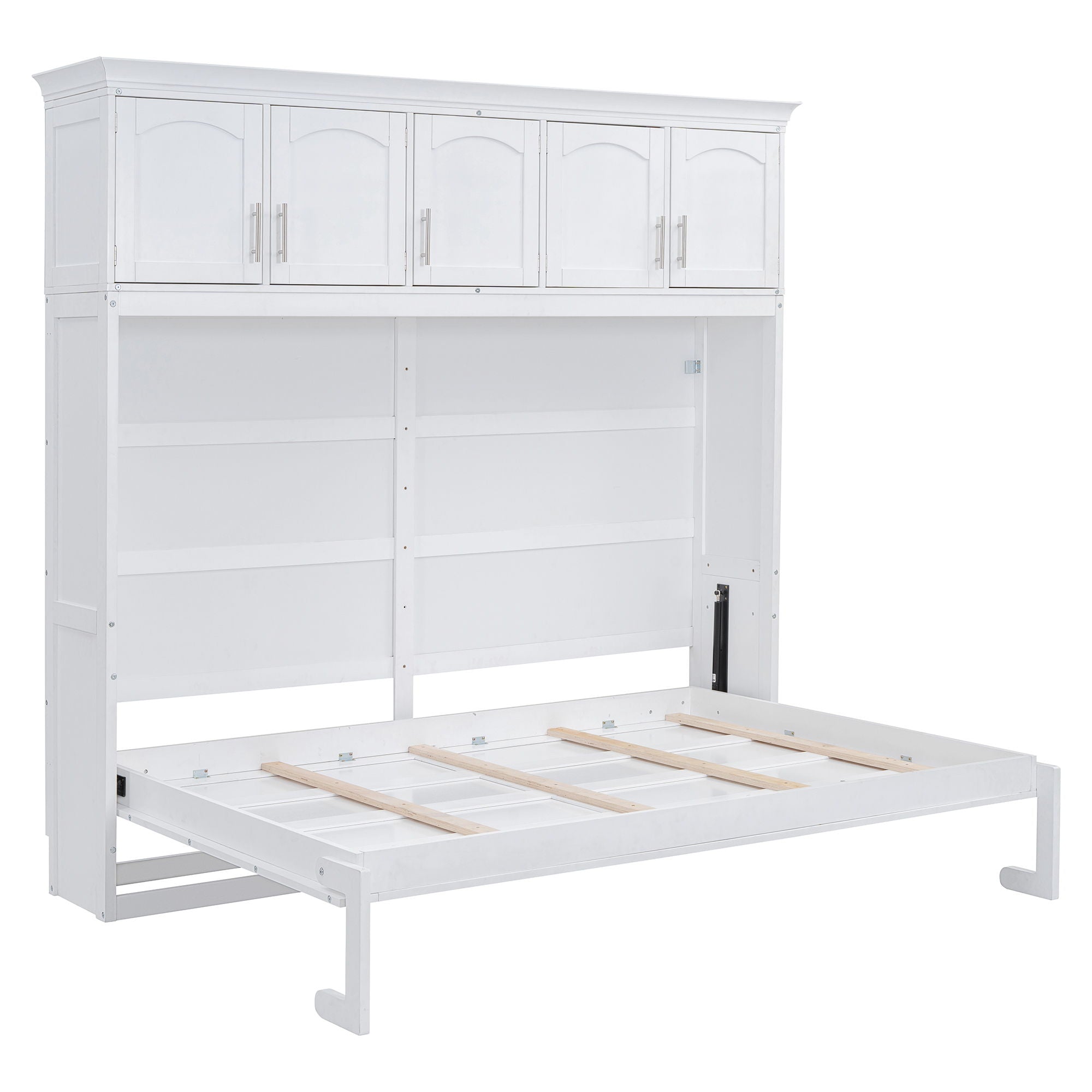 Murphy Modern Bed With Top Cabinets For Space Saving And Comfort
