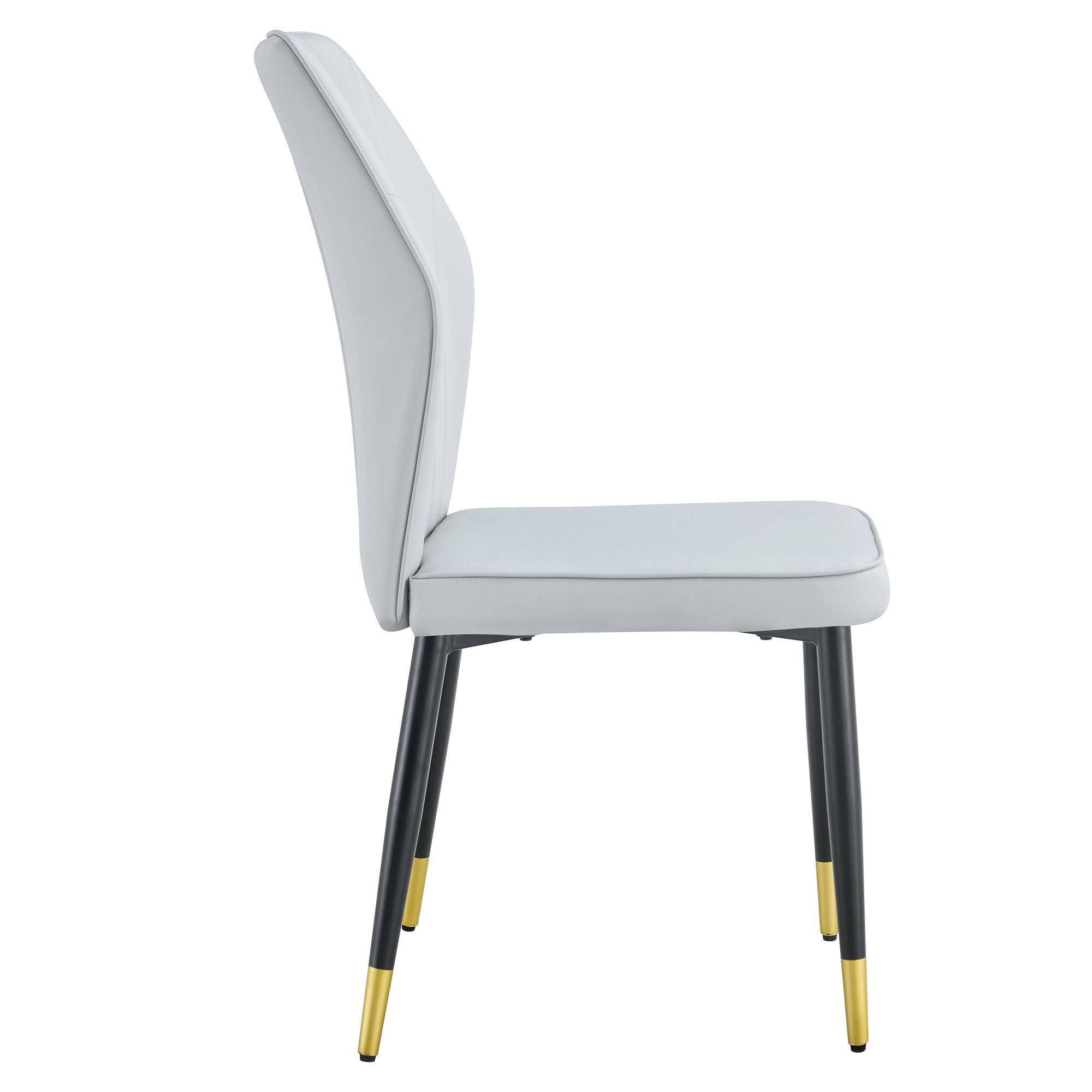 4 Modern Dining Chairs With Stylish Patterned Backrest And Metal Legs
