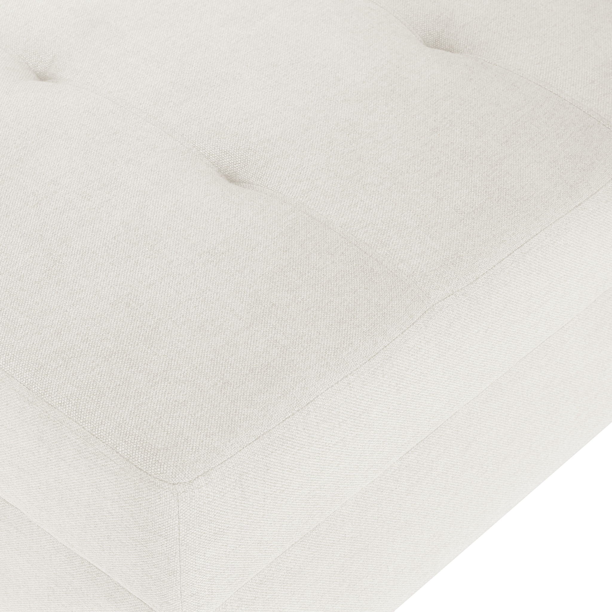 Ottoman With Birch Wood Legs And Cushioned Top For Comfort