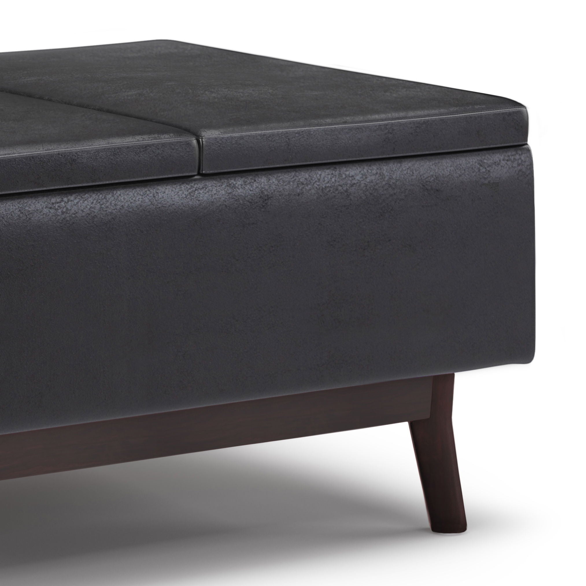 Owen - Tray Top Small Coffee Table Upholstered Storage Ottoman