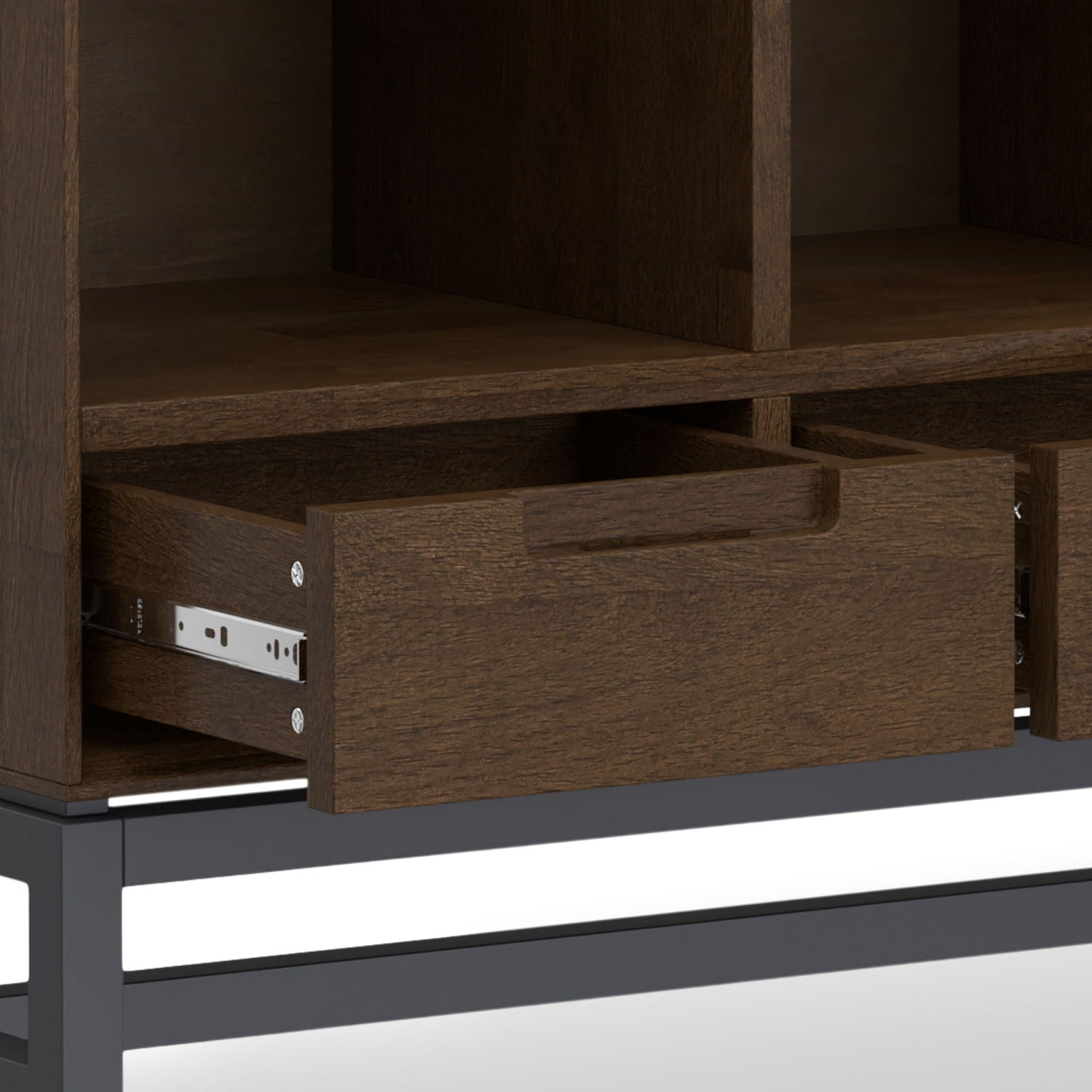 Banting - 9 Cube Bookcase With Drawers - Walnut Brown - Best Buy Furniture