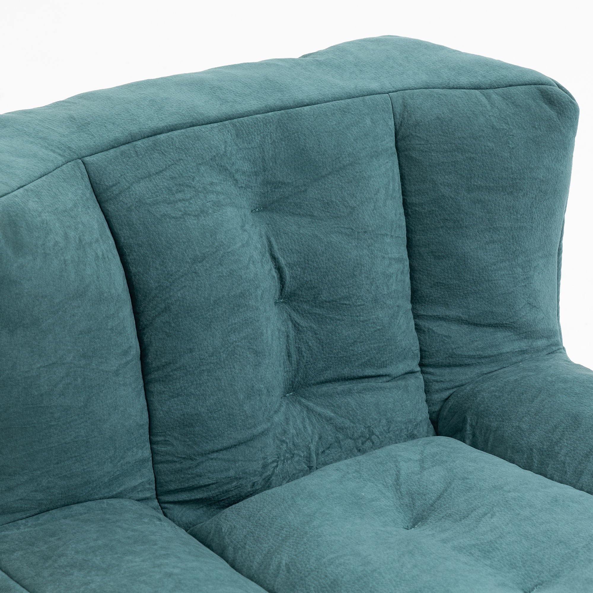 Modern Indoor Fluffy Bean Bag Chair With Memory Foam And Ottoman, Super Soft