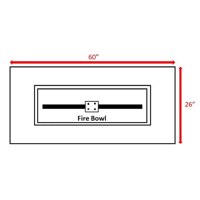 Propane / Natural Gas Outdoor Fire Pit Table - Gray