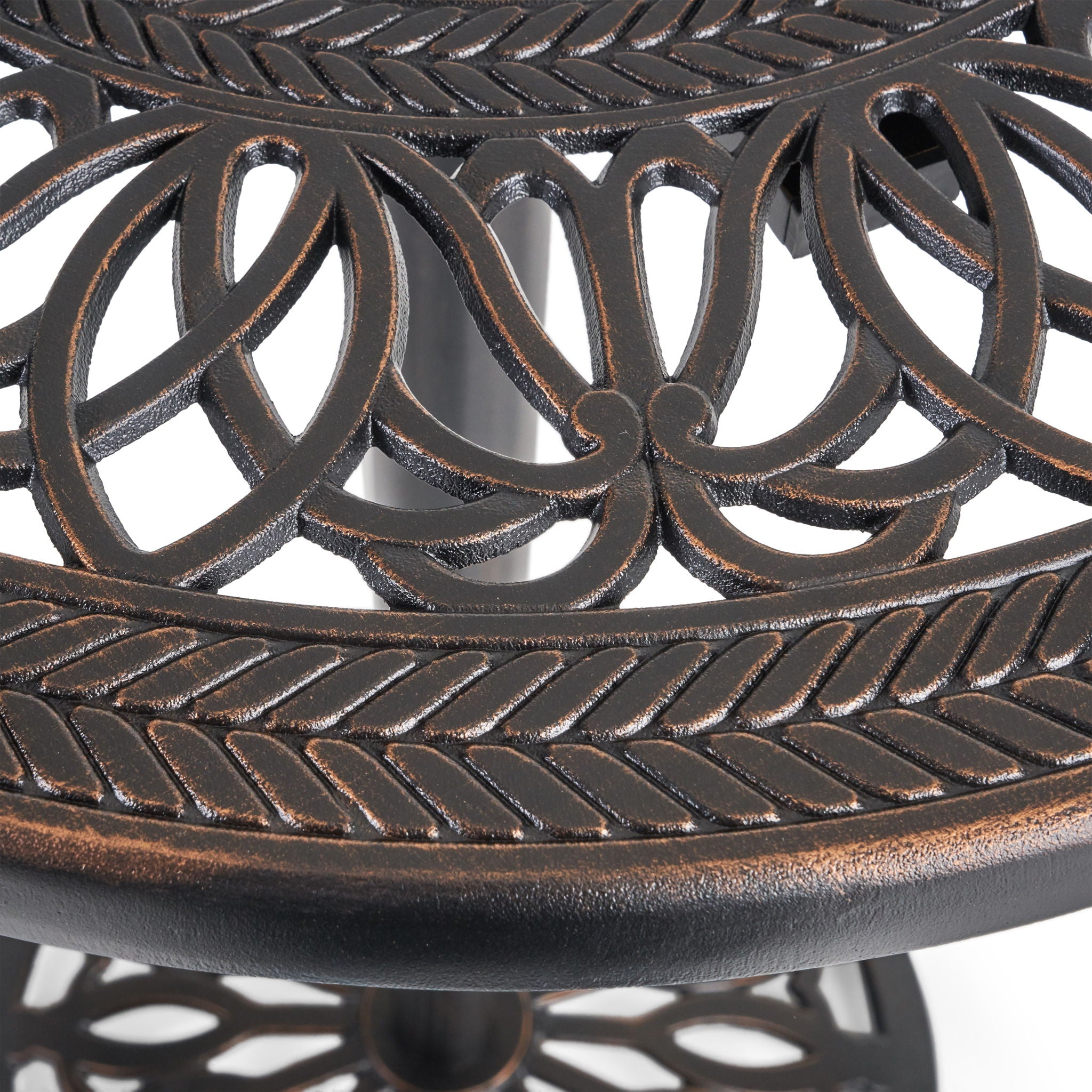 Phoebe - Outdoor Cast Bar Table - Black