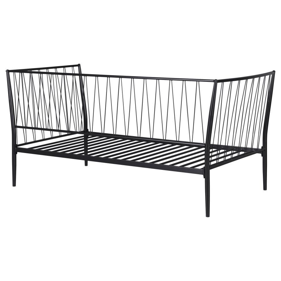 Richland - Metal Twin Daybed Bed Frame - Matte Black