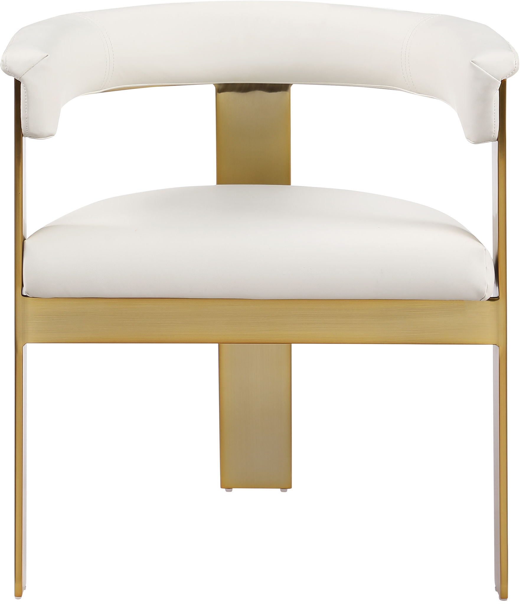 Romeo - Faux Leather Dining Chair With Gold Base (Set of 2)