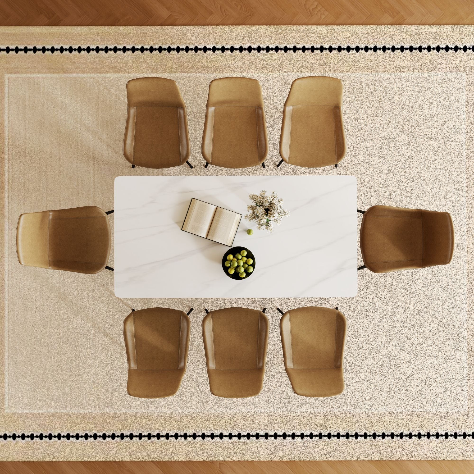 Rectangular Dining Table - Black / White