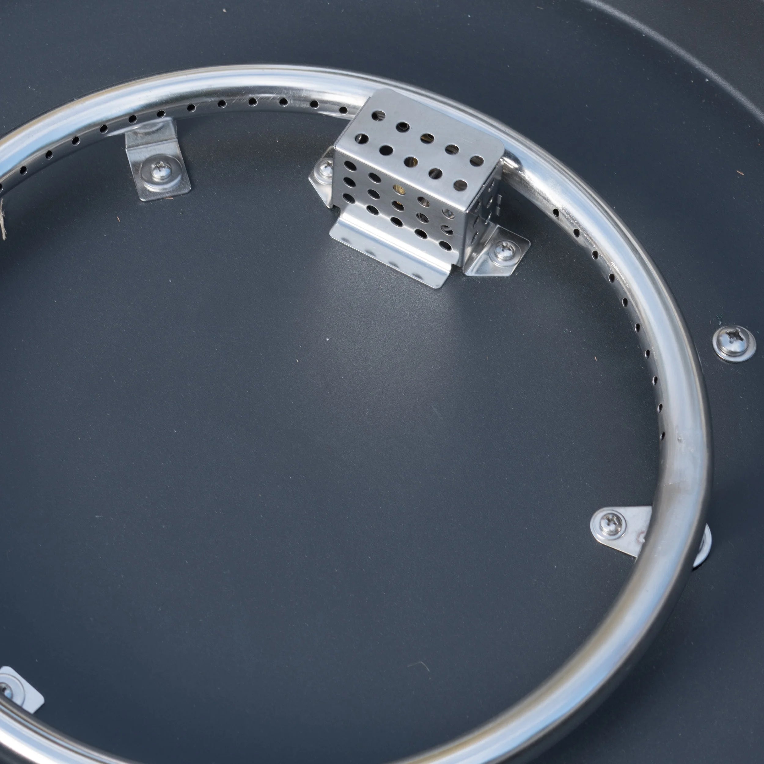 Outdoor 50000 BTU Propane Fire Pit, Dark Grey, with Tank Holder