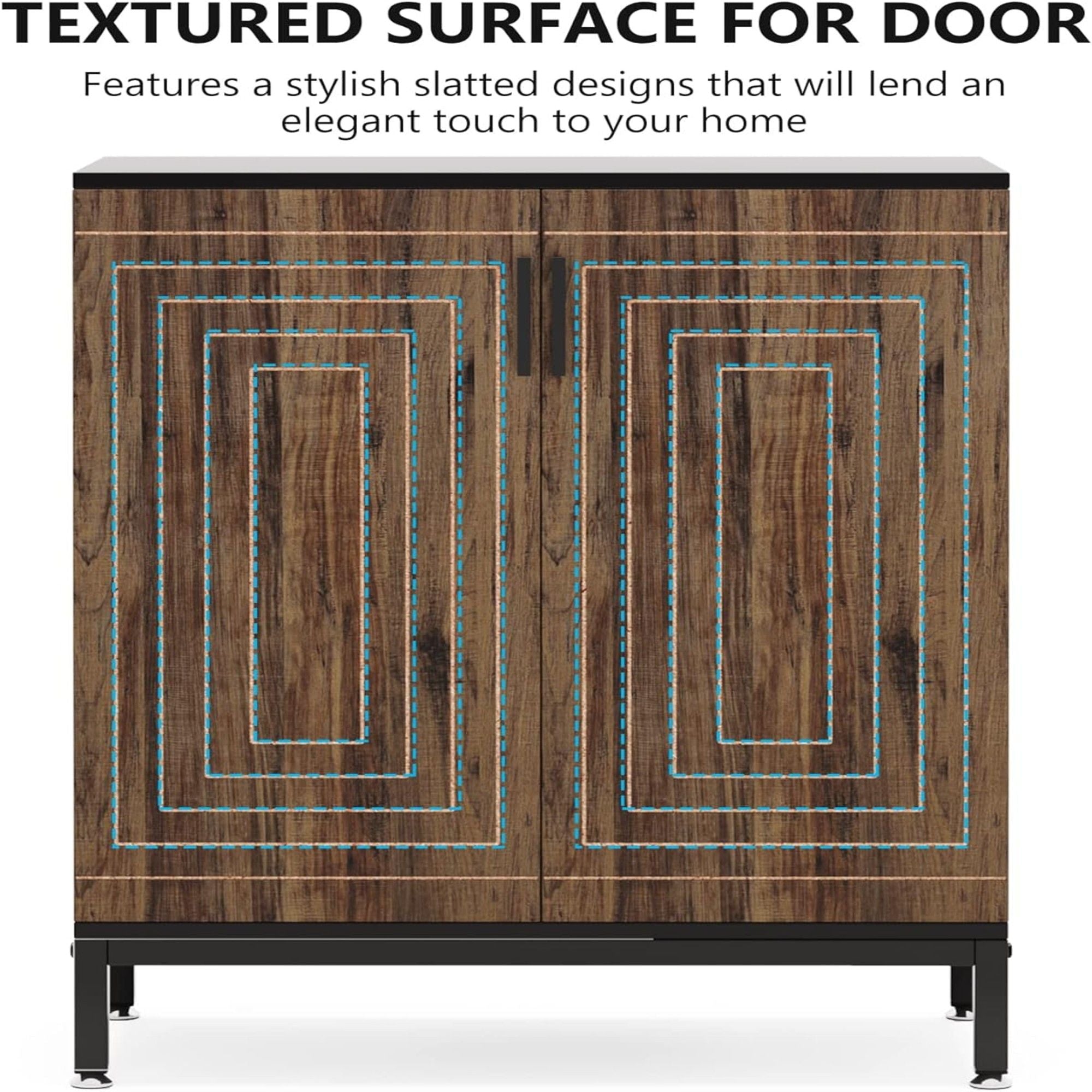 Shoe Cabinet With Doors, 5 Tiers Shoe Storage Organizer