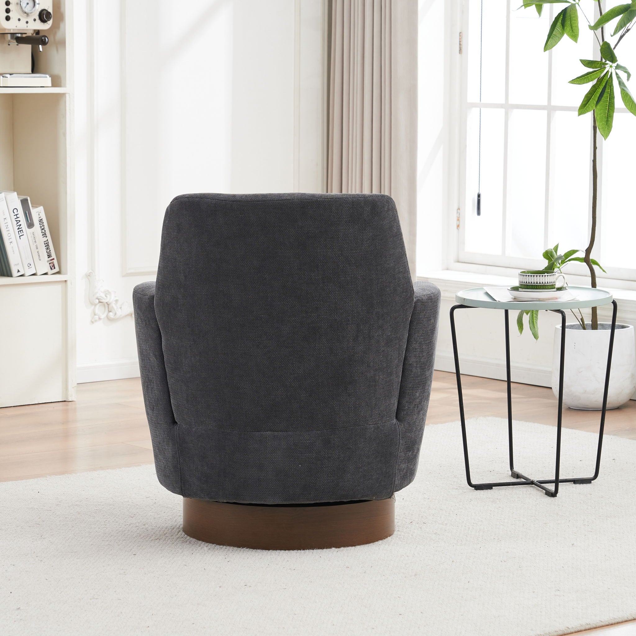 Swivel Accent Chairs Armchair With Stainless Steel Base