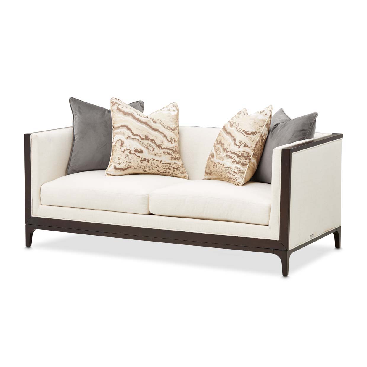 Belmont Place - Loveseat - Cream / Espresso